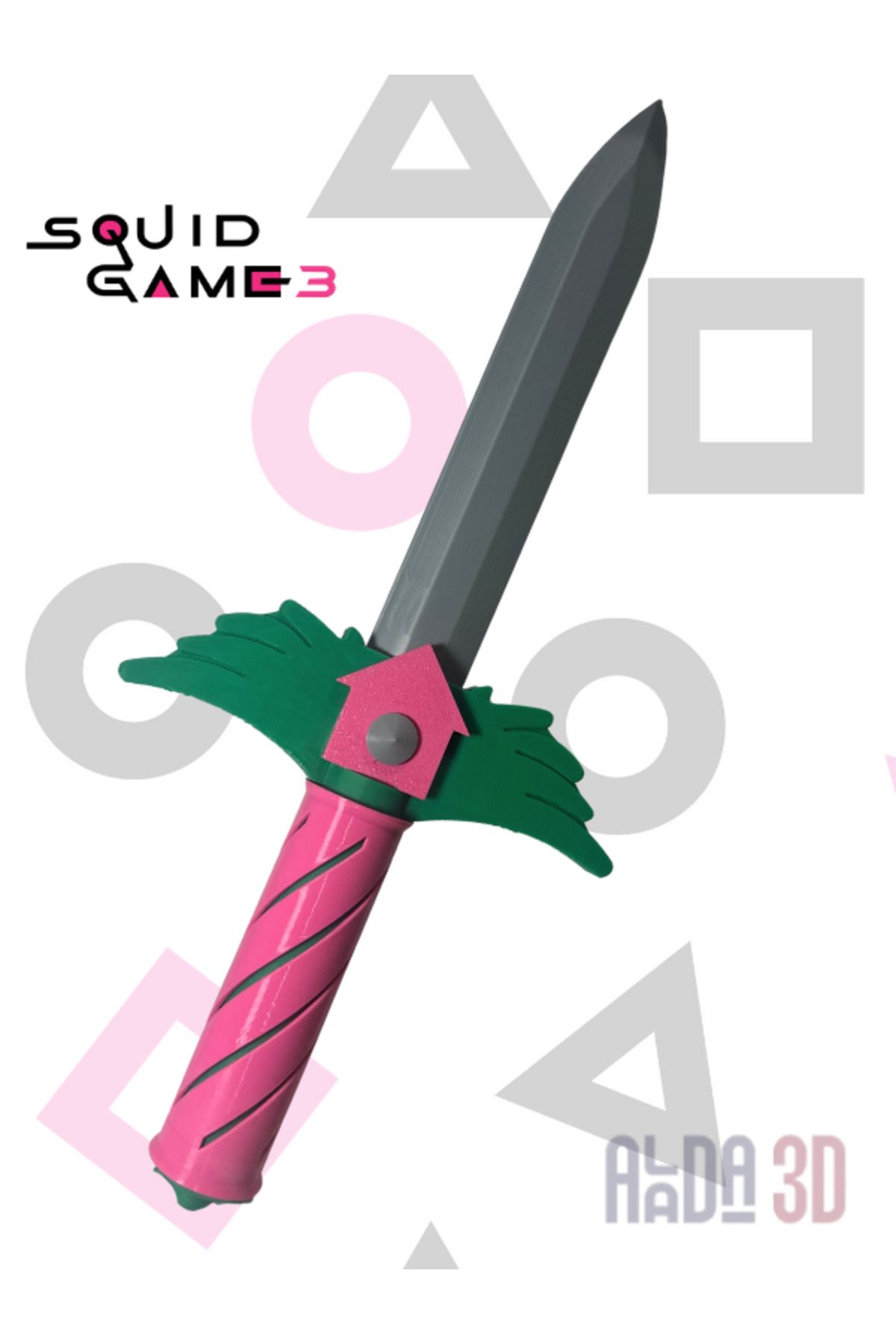 epoksi Squid Game 3 Dekoratif Bıçak - 34 cm - Cosplay