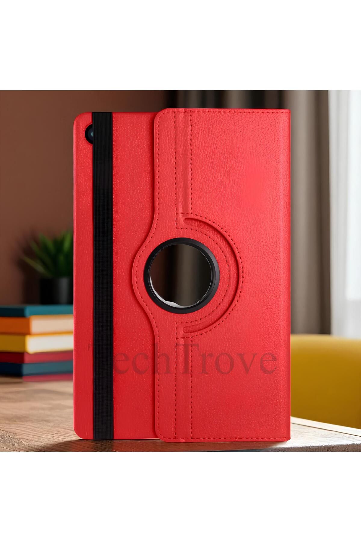 TechTrove Galaxy Tab A9 Kılıf 360 Dönebilen Standlı Pu Deri Kılıf