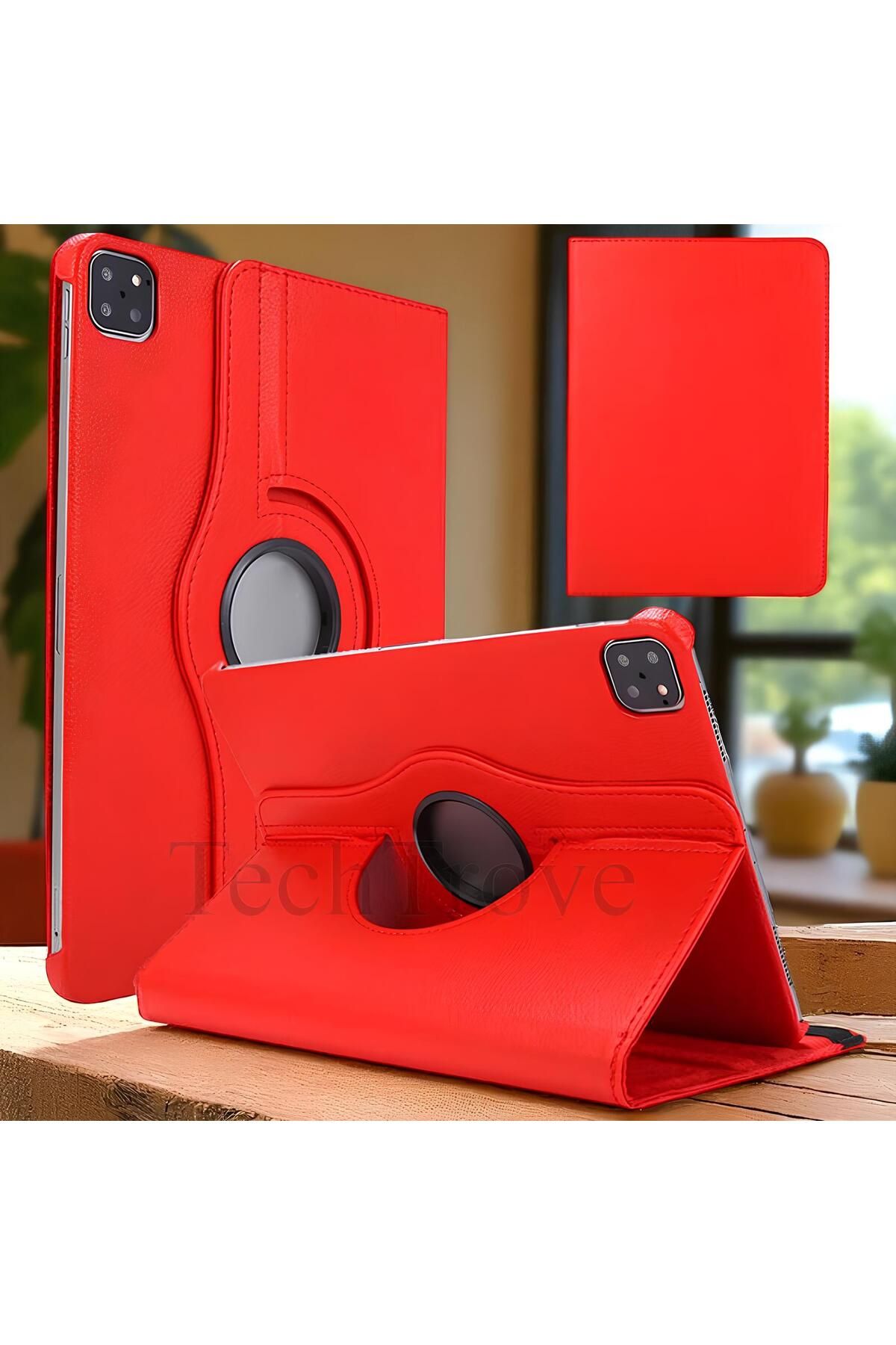 TechTrove Apple iPad Pro 12.9 2022 M2 Kılıf 360 Dönebilen Standlı Pu Deri Kılıf
