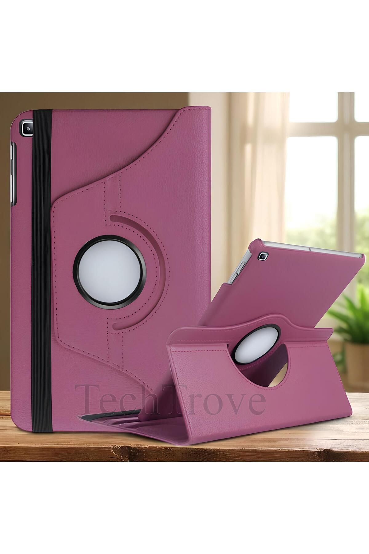 TechTrove Galaxy Tab A 8.0 (2019) T290 Kılıf 360 Dönebilen Standlı Pu Deri Kılıf