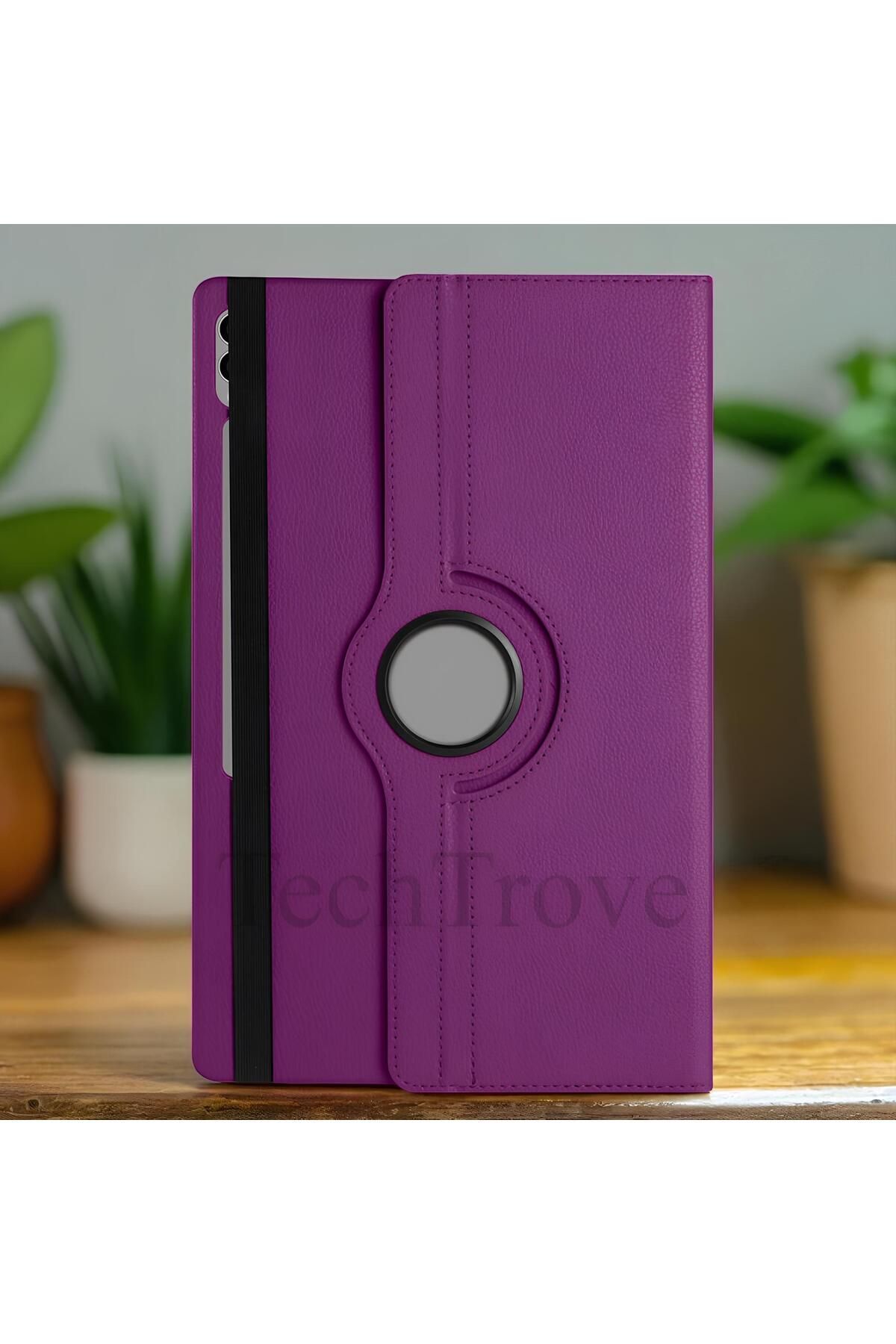 TechTrove Galaxy Tab S9 Ultra SM-X910 Kılıf 360 Dönebilen Standlı Pu Deri Kılıf