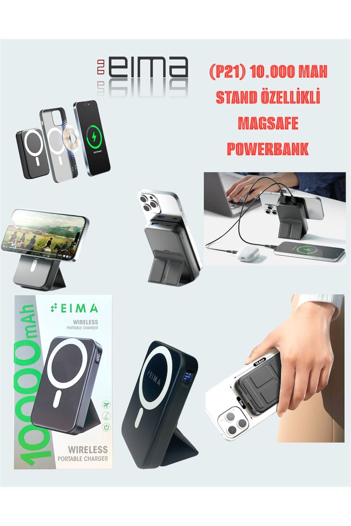 Bestech 10000 Mah Stand Özellikli Magsafe Powerbank P21