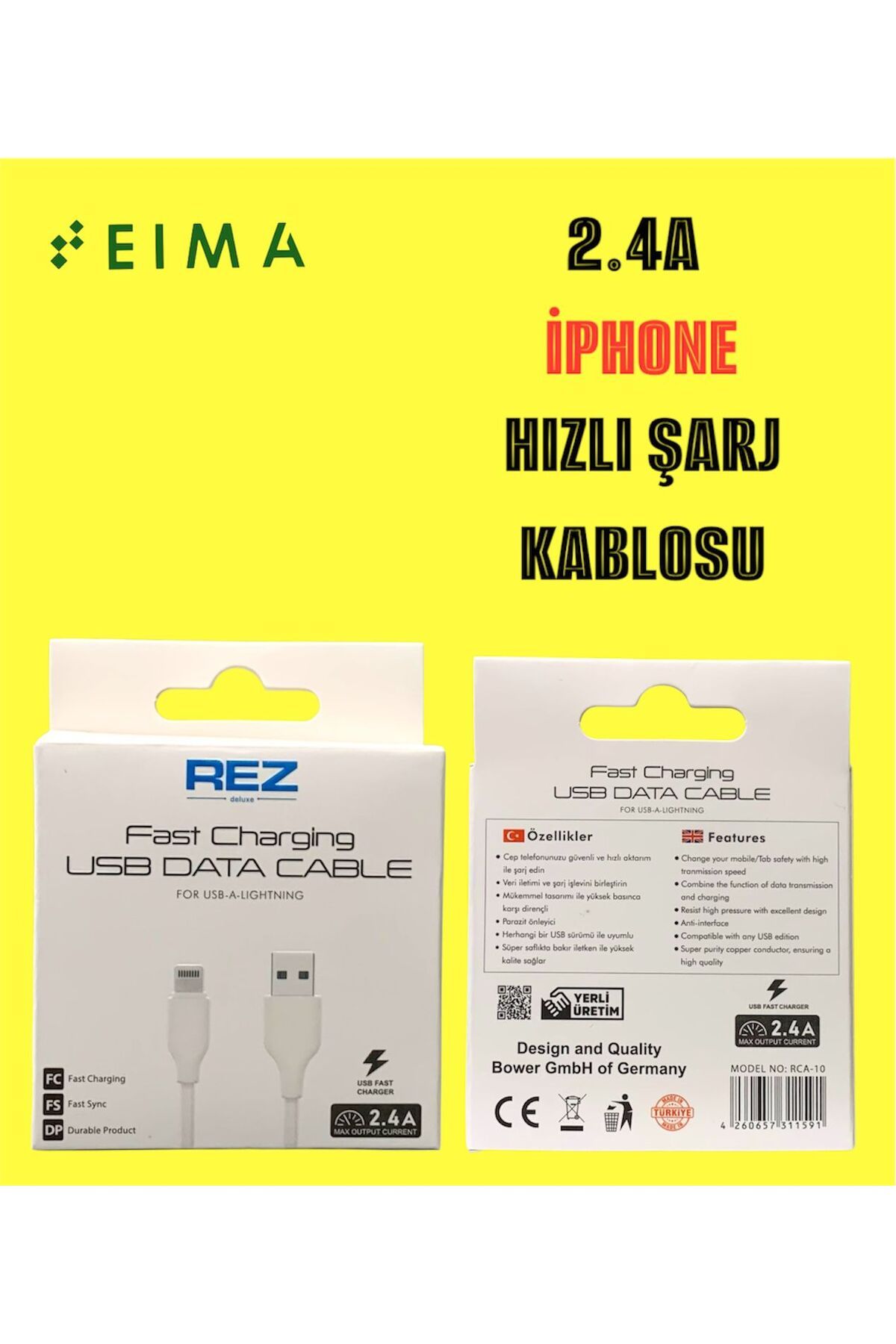 Bestech Lightning Hızlı Şarj Kablosu 2.4A