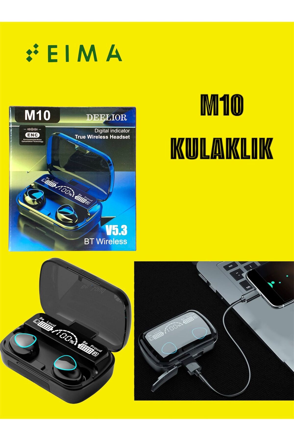 Bestech M10 Bluetooth Kulaklık ENC Özellikli Dijital Göstergeli