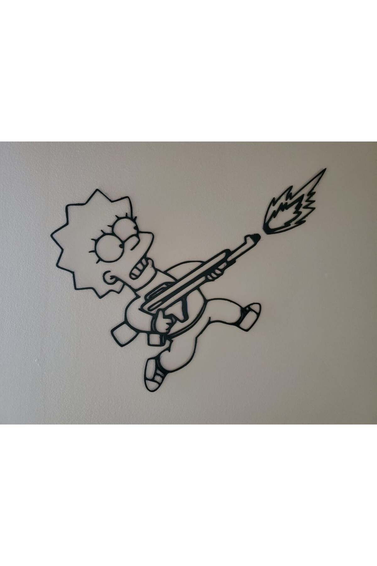 Lucest Lisa Ateşli Tüfek - Simpsons Duvar Sanatı (Plastik Aparattır!!!)