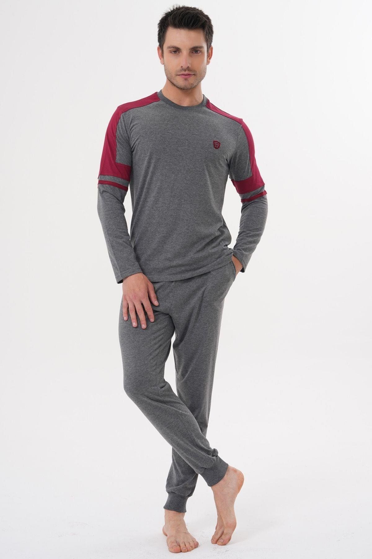 Mecit Pijama Mecit 2990 Füme Erkek Pijama Takımı