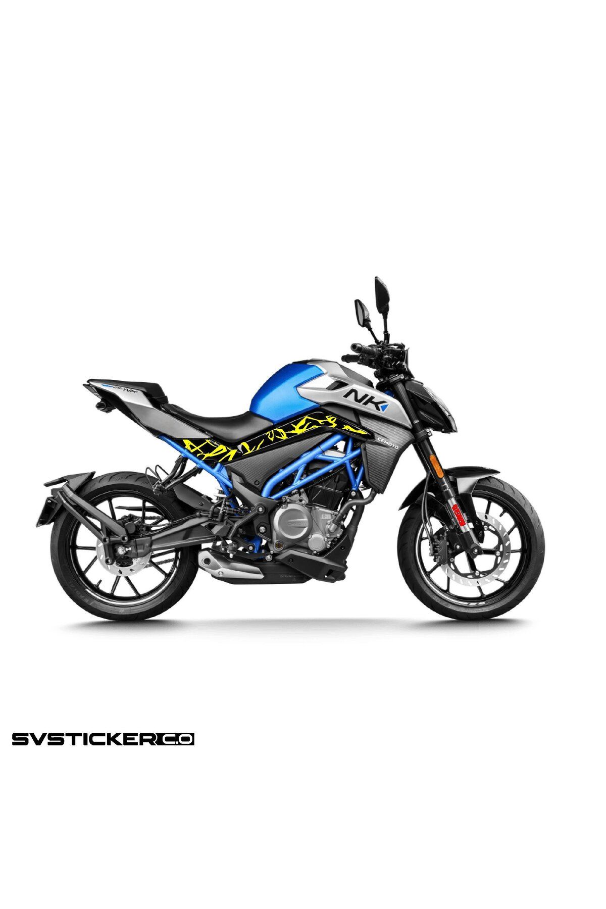 ARONA CFMOTO 250NK Orta Plastik Yıldırım Sticker Set Sağ ve Sol (Eski Kasa - Yeni Kasa Uyumlu )