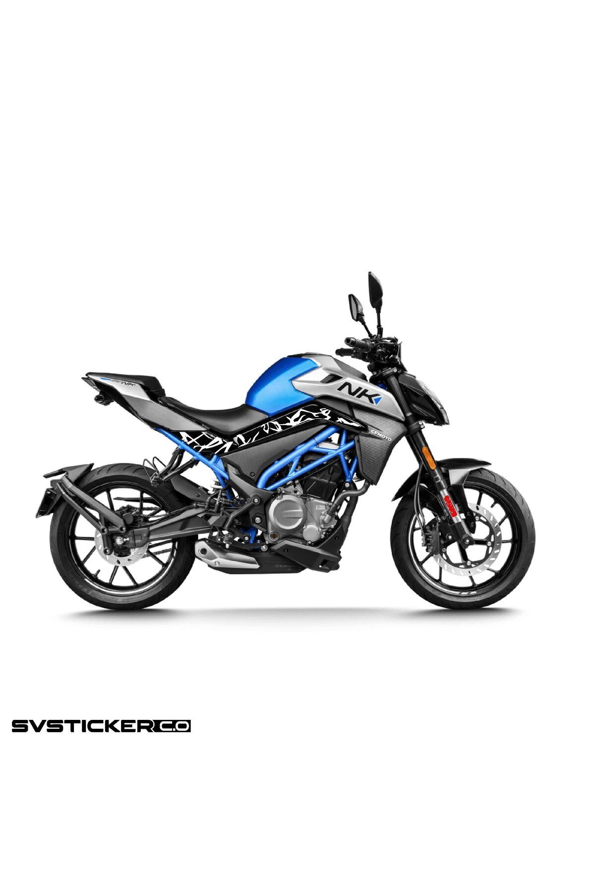 ARONA CFMOTO 250NK Orta Plastik Yıldırım Sticker Set Sağ ve Sol (Eski Kasa - Yeni Kasa Uyumlu )
