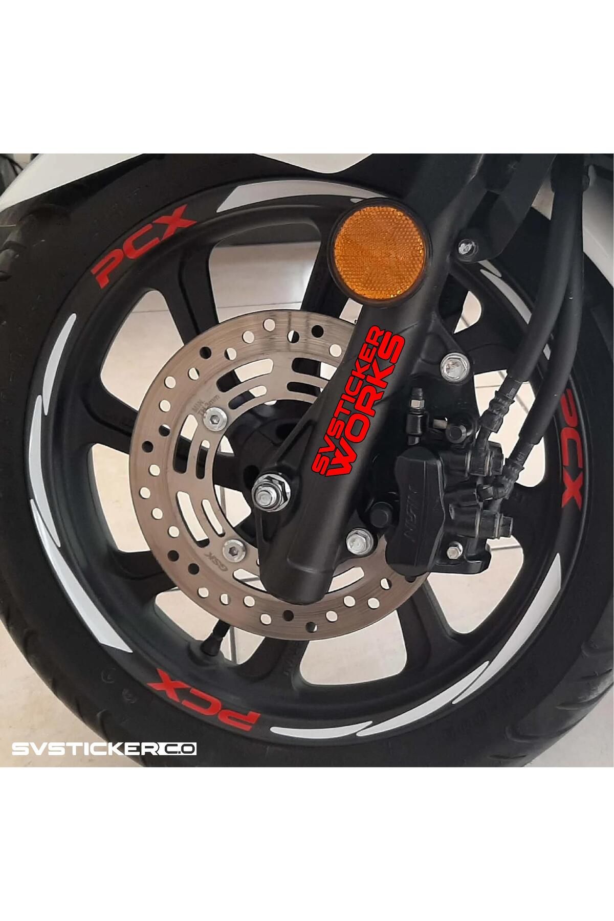 ARONA Honda PCX Motosiklet Jant Şeridi Sticker Set Renkli