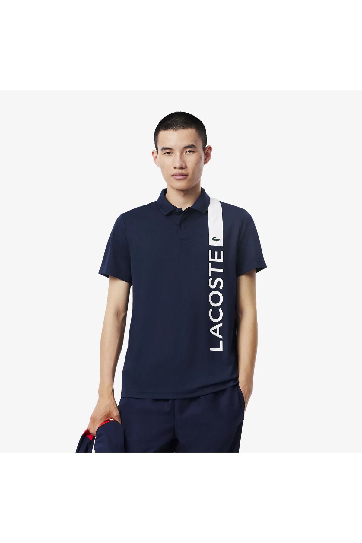 Lacoste Sport Erkek Regular Fit Baskılı Lacivert Polo