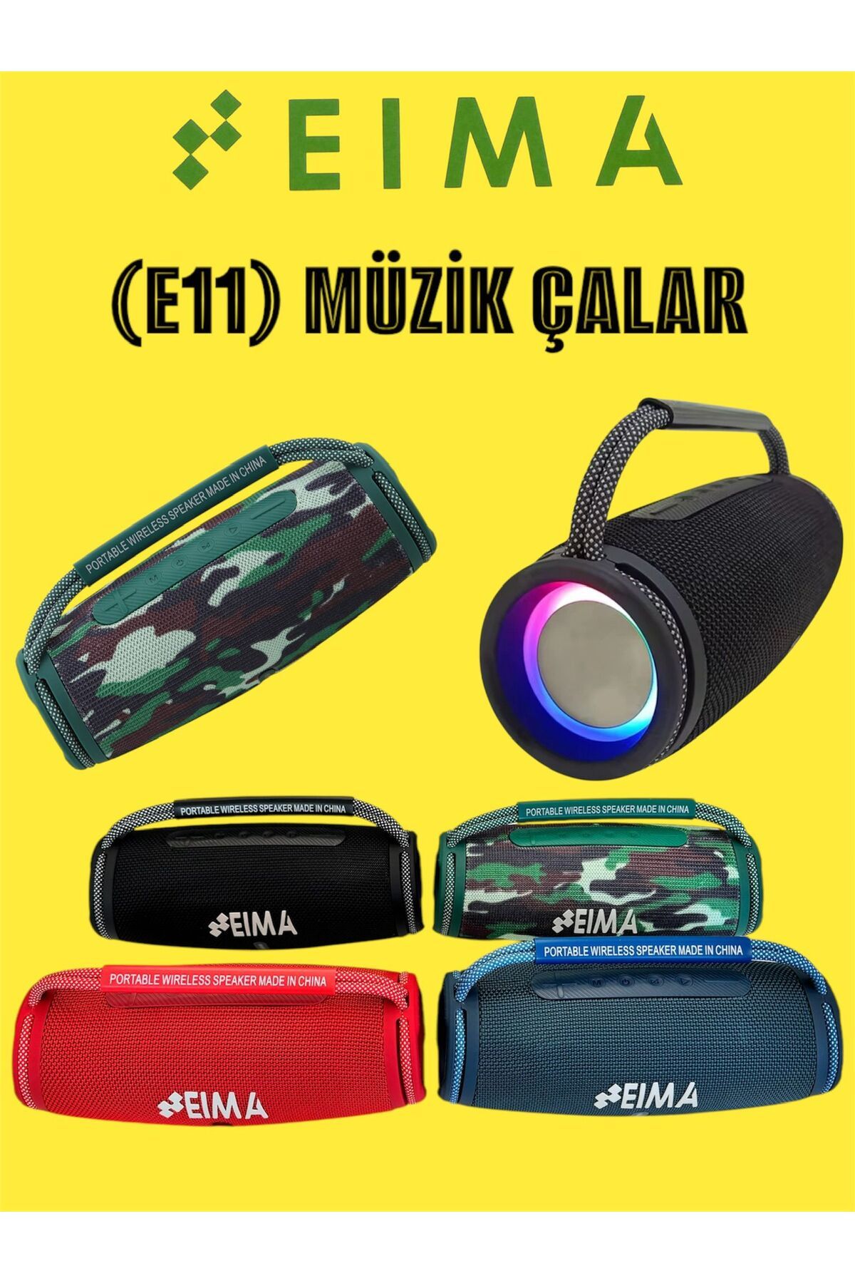 Bestech Müzik Çalar Taşınabilir Hoparlör Yüksek Kaliteli Ses Kırmızı E11