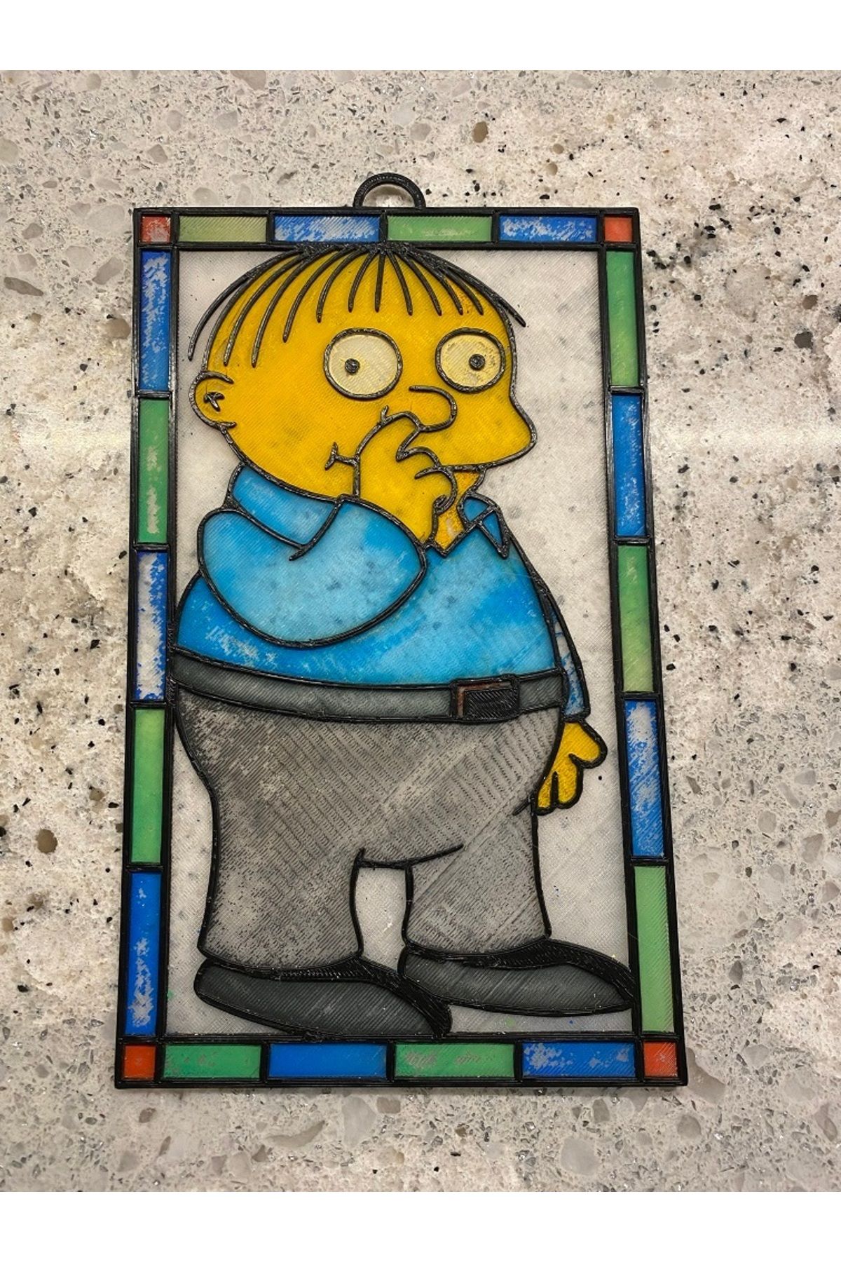 Lucest Ralph Wiggum Suncatcher (PLA+suluboya) (Plastik Aparattır!!!)