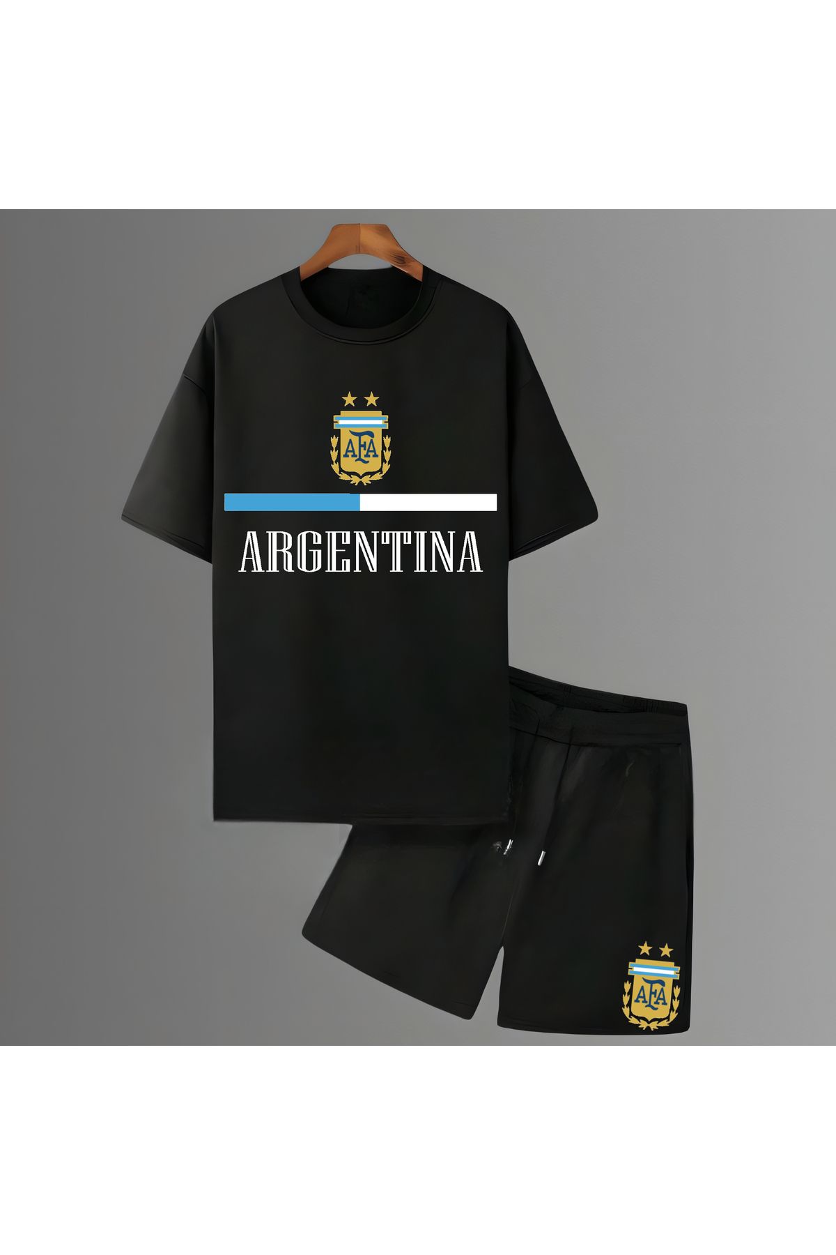 Biy Store Arjantin milli takım forma futbol sırt baskılı unisex erkek tişört kadın t-shirt şort takımı