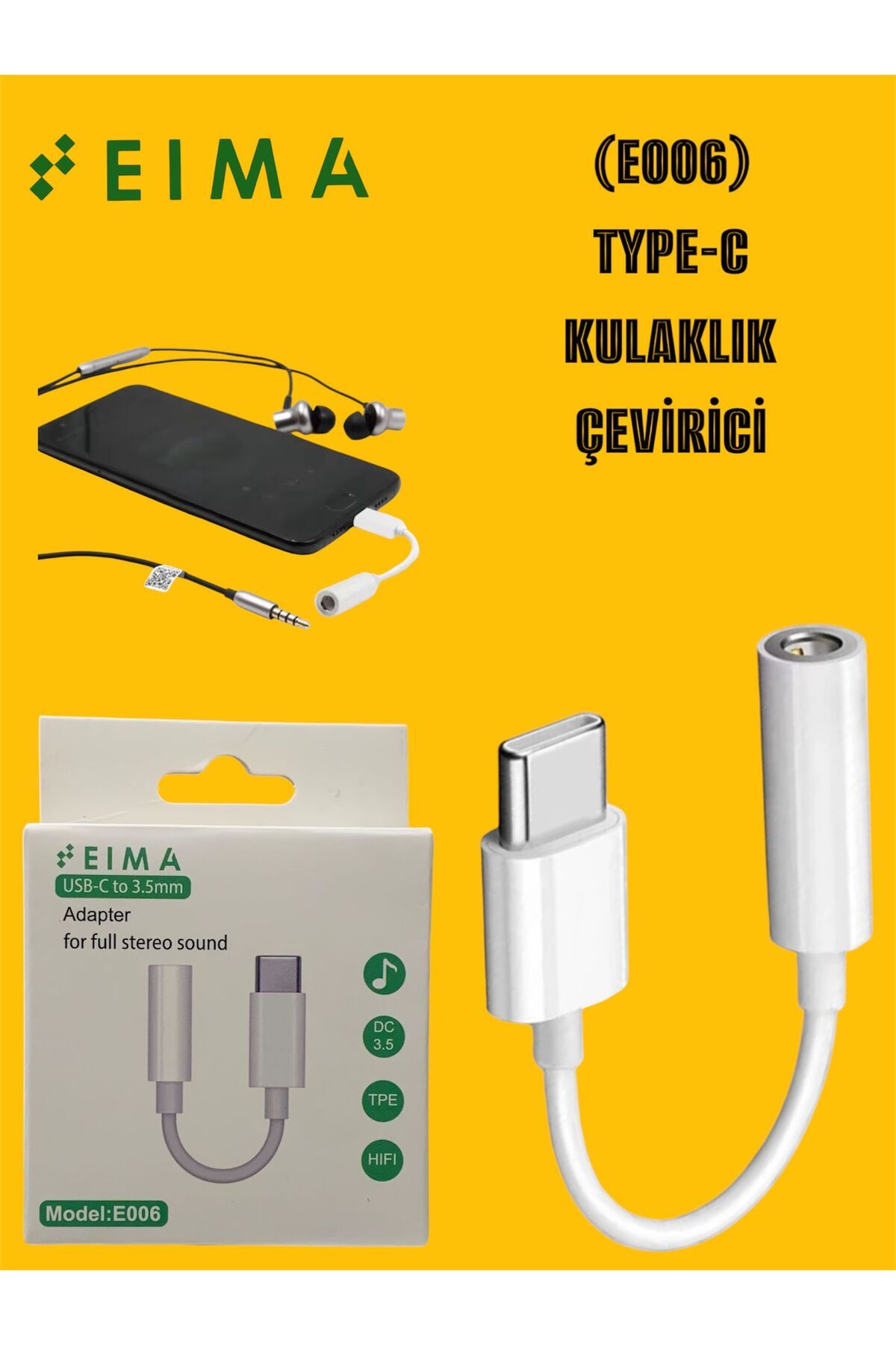Bestech Type C Kulaklık Çevirici E006 Type C to 3.5mm