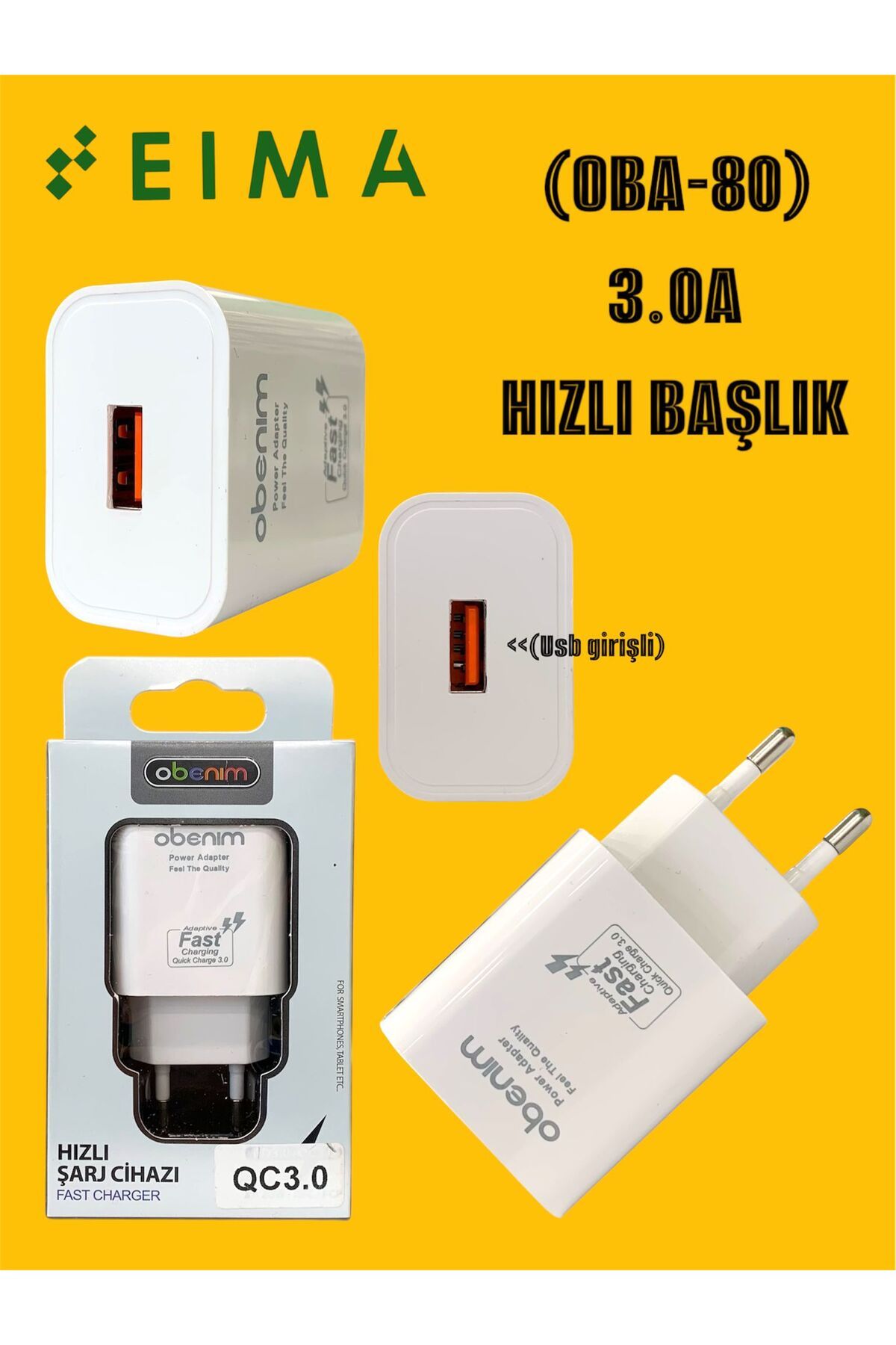 Bestech 3.0A USB Girişli Hızlı Başlık