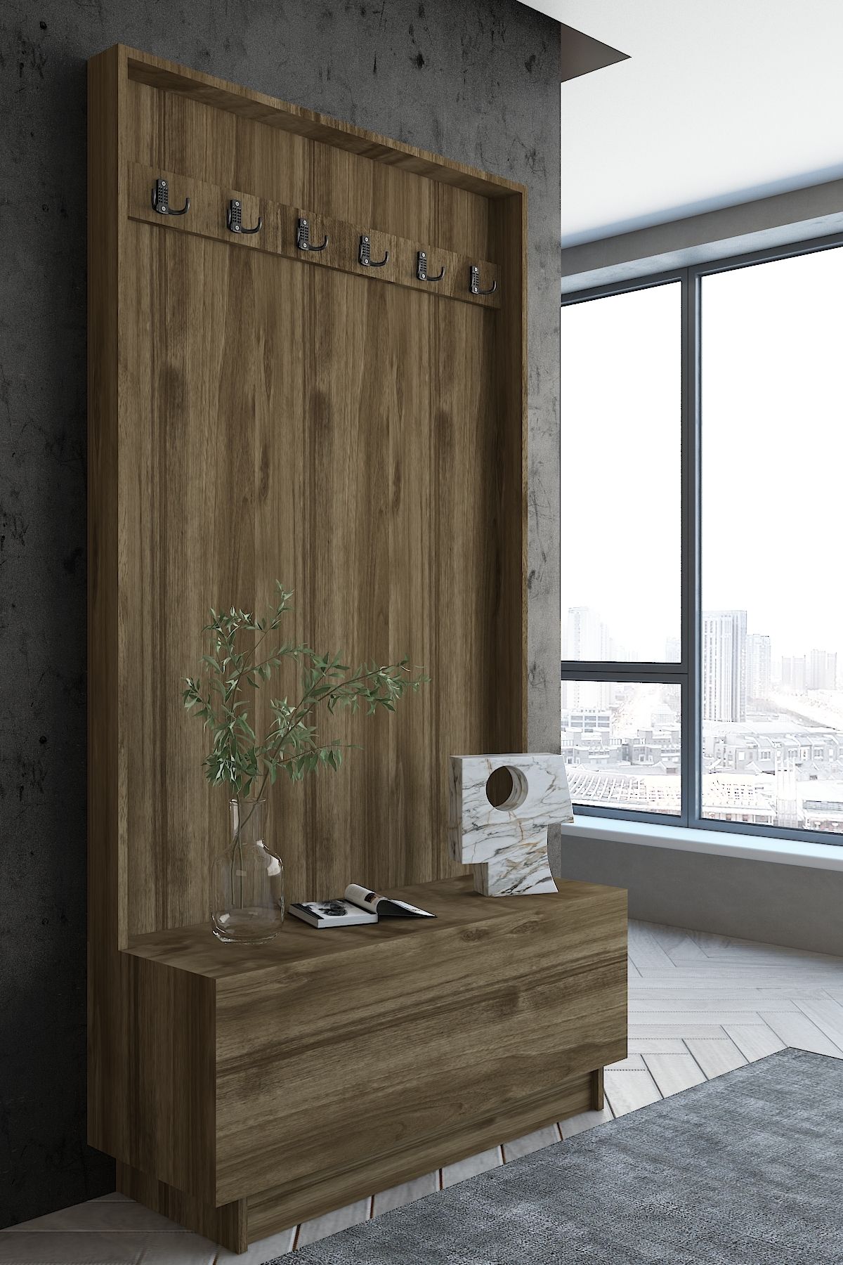 Myniture Home & Living Carnaval Portmanto P2244-2 6 Askılık