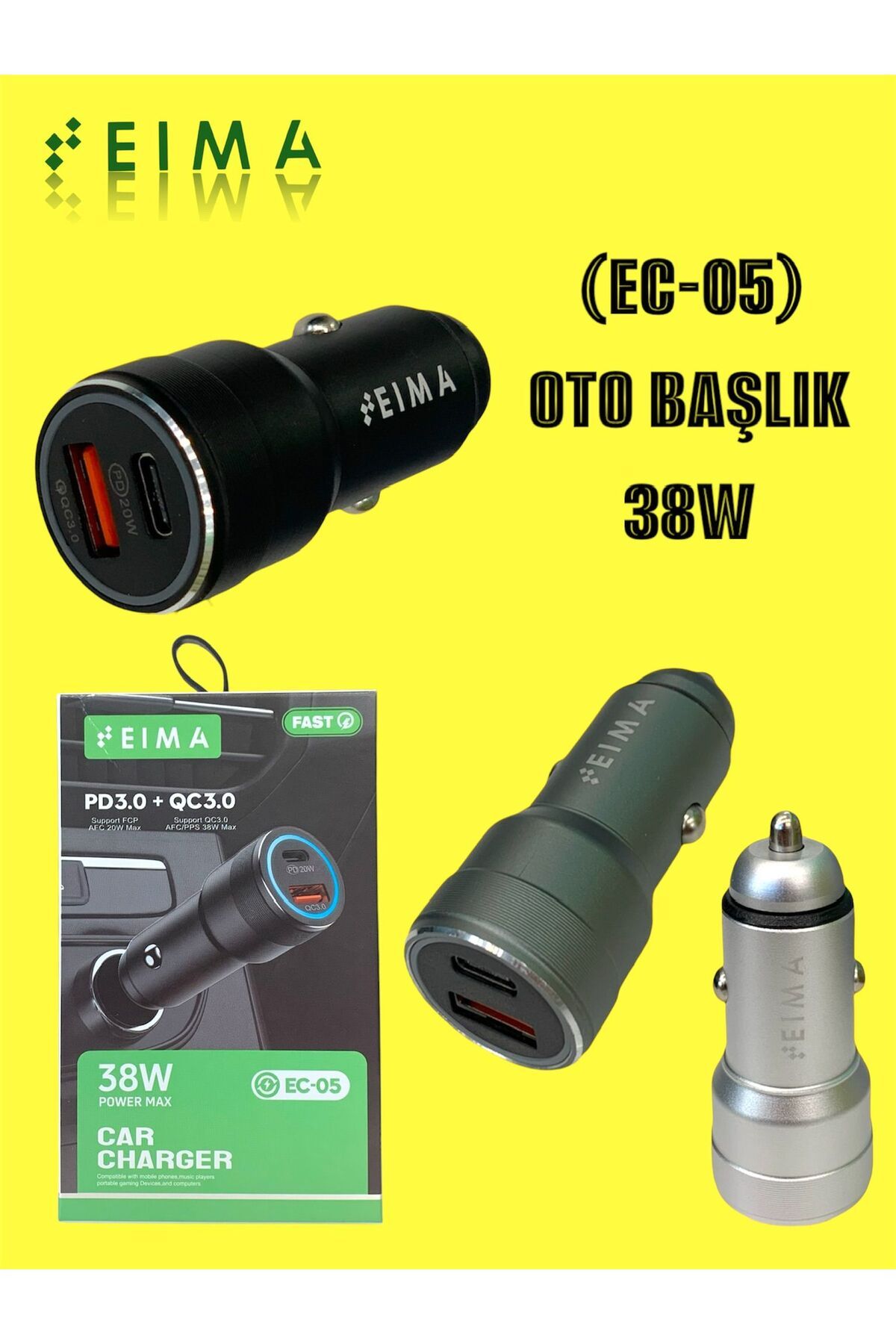 Bestech Araç İçi Şarj Cihazı 38W Hızlı Şarj PD3.0 / QC3.0