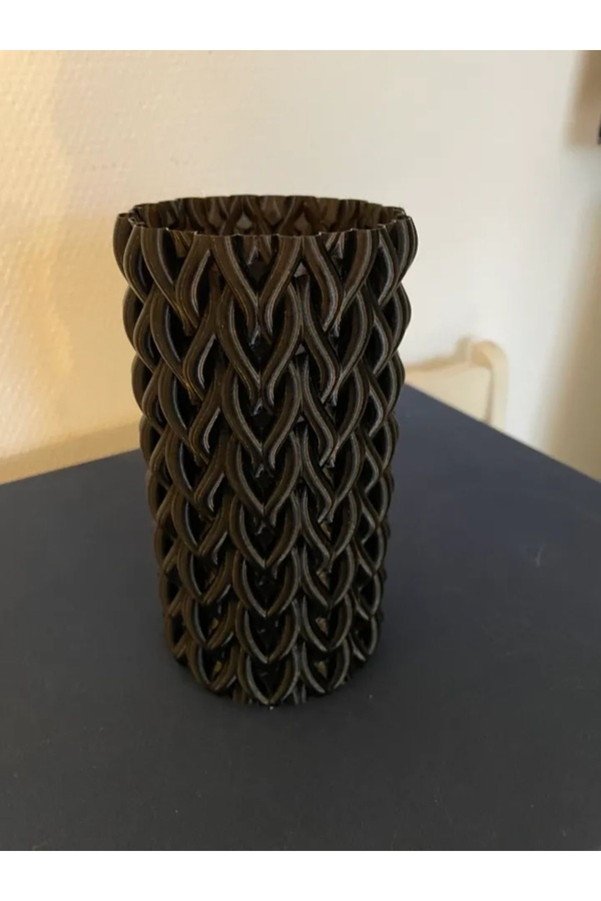 Biparca Store Eklemli Estetik Siyah Vazo (Orta Boy 16cm)