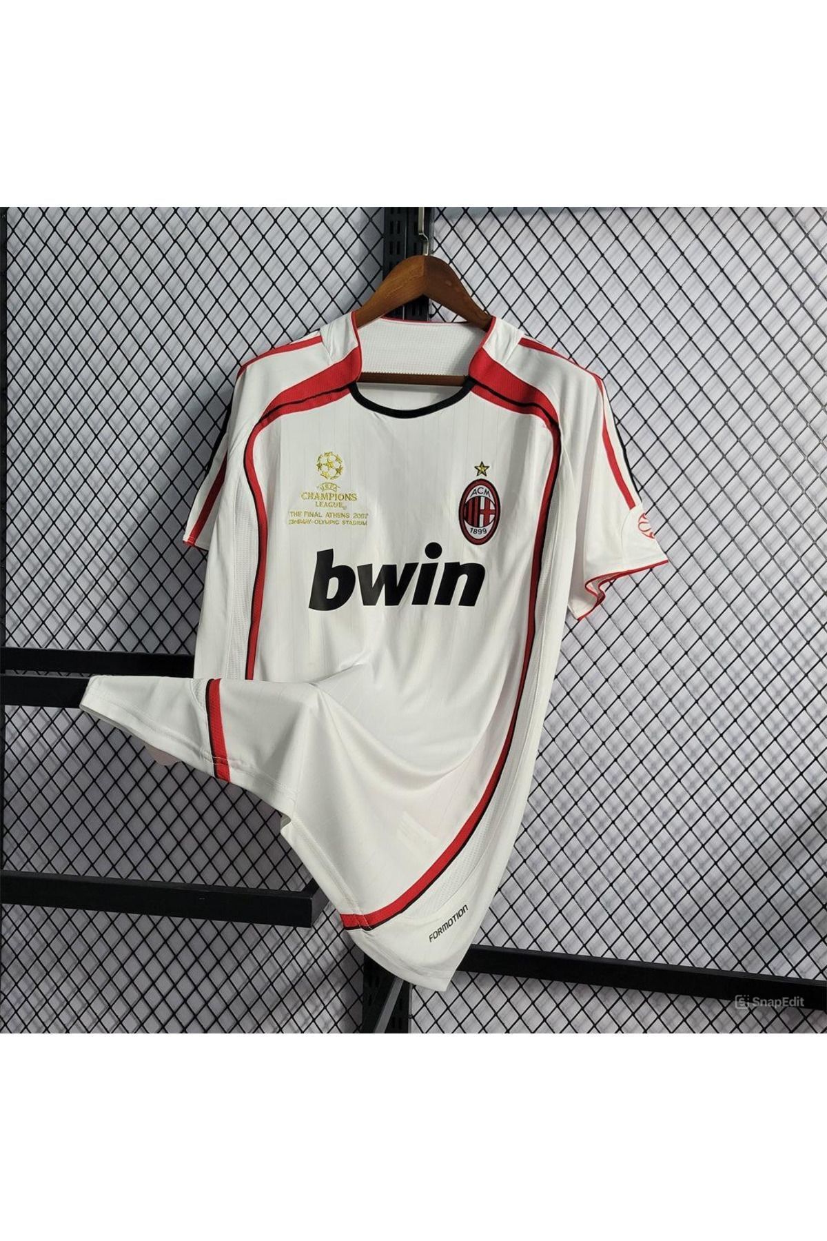 FAMİLYSTAN Retro Ac. Milan. Beyaz Yetişkin Forması İSİMSİZ