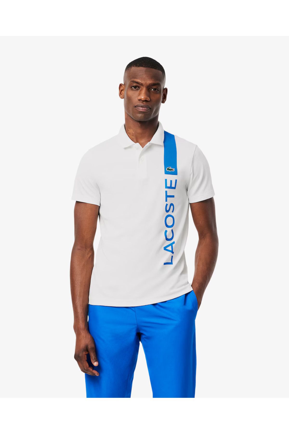 Lacoste Sport Erkek Regular Fit Baskılı Beyaz Polo