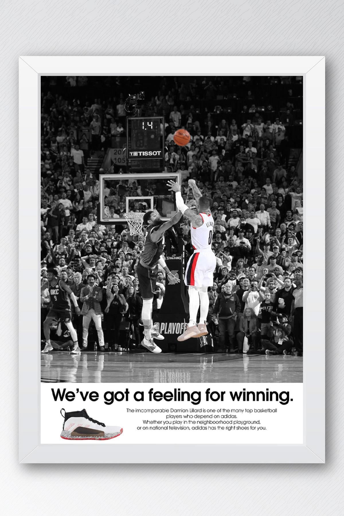 Saturn Damian Lillard Çerçeveli Tablo - Basketbol NBA Posteri Tablo