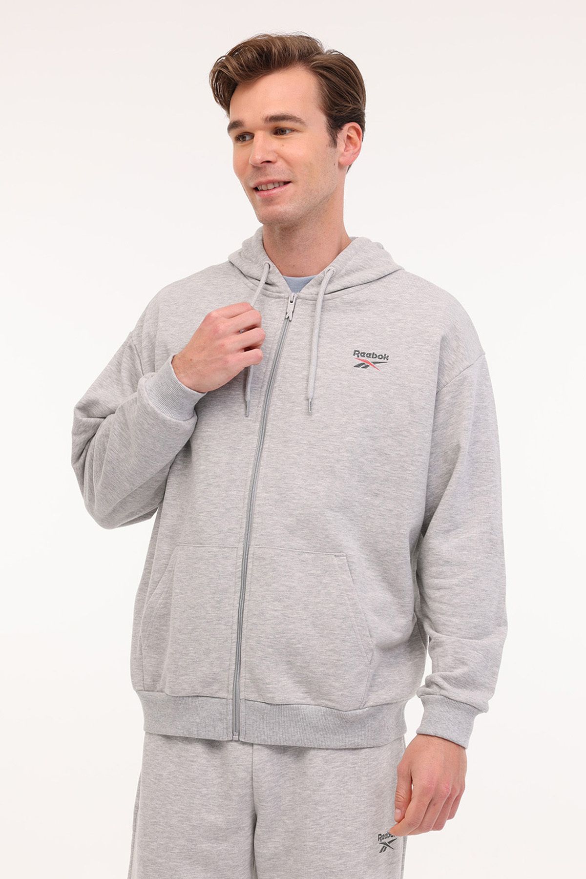 Reebok NEW ID REG FZ Gri Erkek Eşofman Üstü