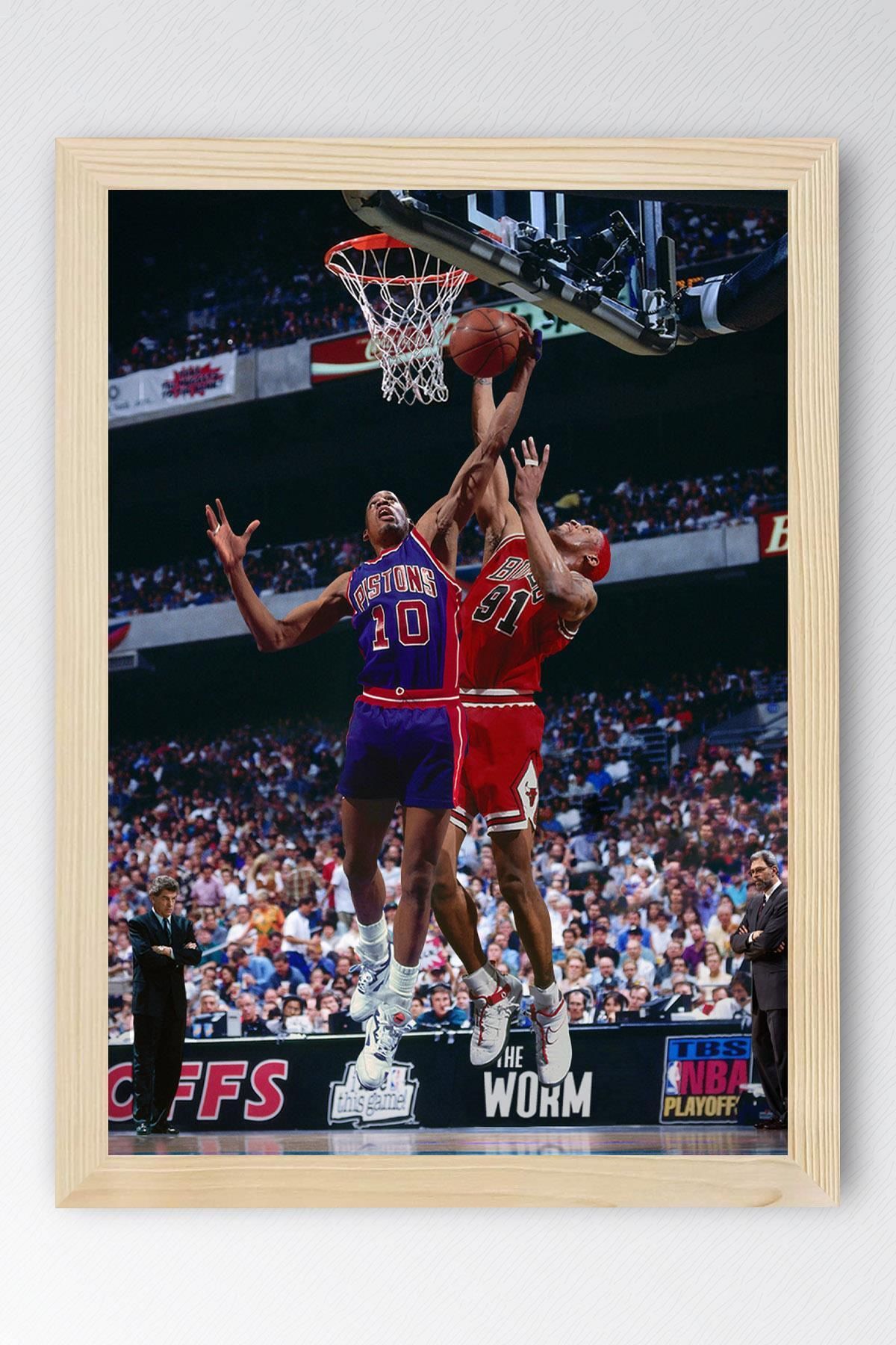 Saturn Dennis Rodman Çerçeveli Tablo - Basketbol NBA Posteri Tablo