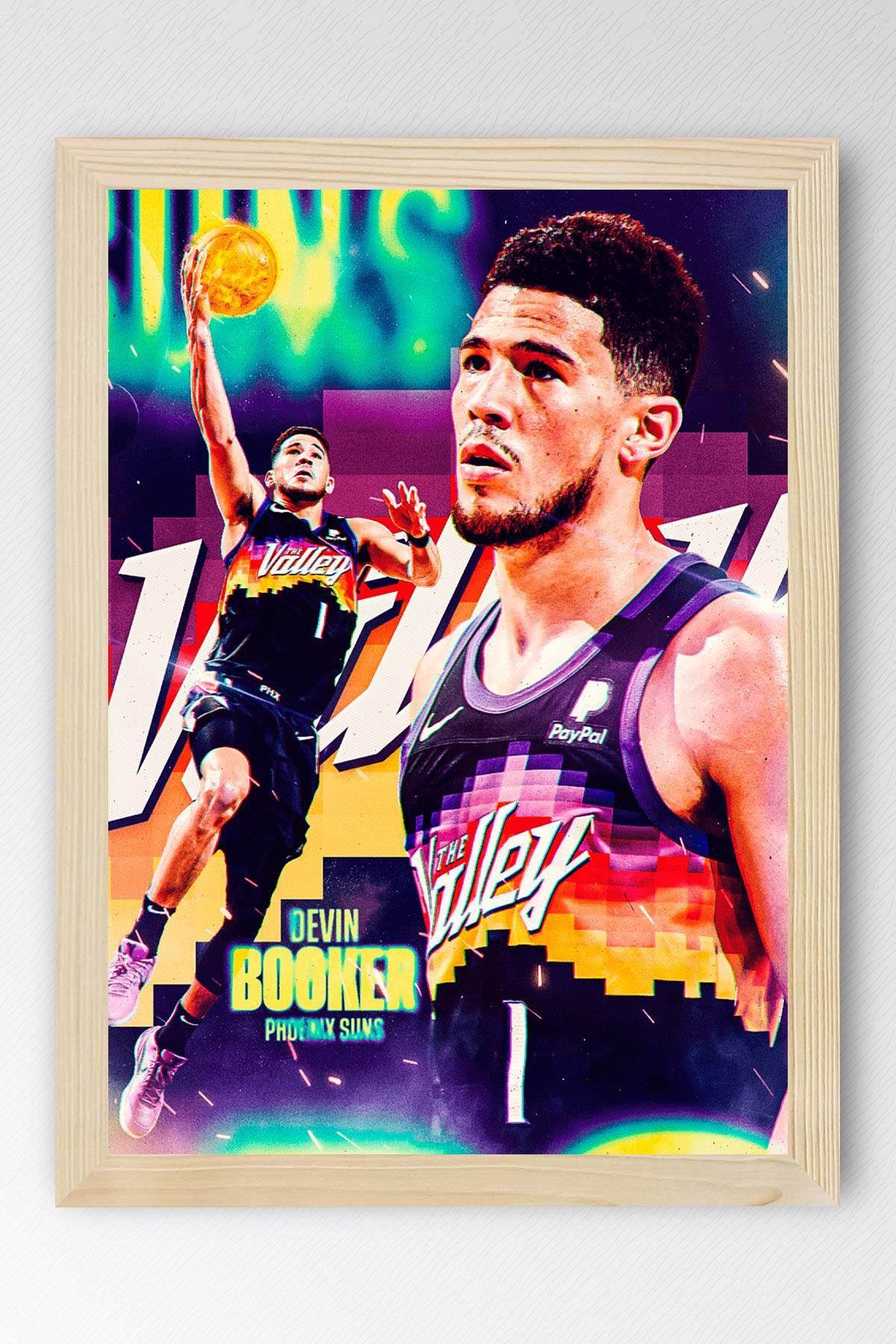 Saturn Devin Booker Çerçeveli Tablo - Basketbol NBA Posteri Tablo