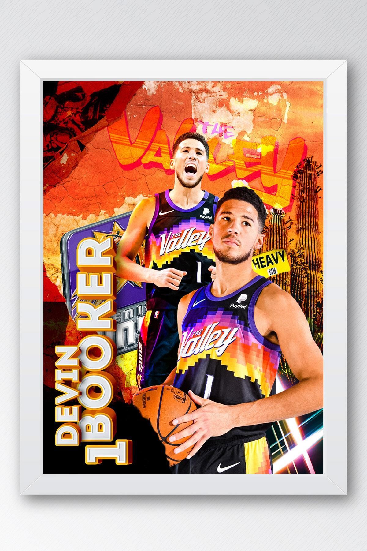 Saturn Devin Booker Çerçeveli Tablo - Basketbol NBA Posteri Tablo