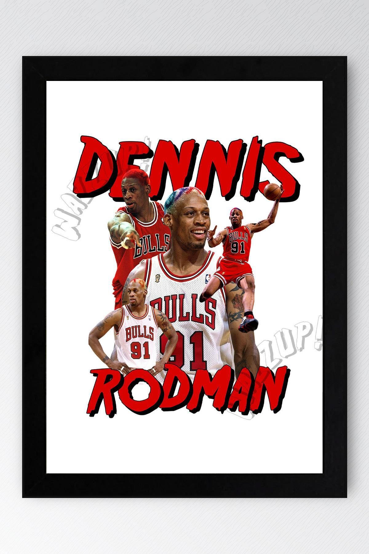 Saturn Dennis Rodman Çerçeveli Tablo - Basketbol NBA Posteri Tablo