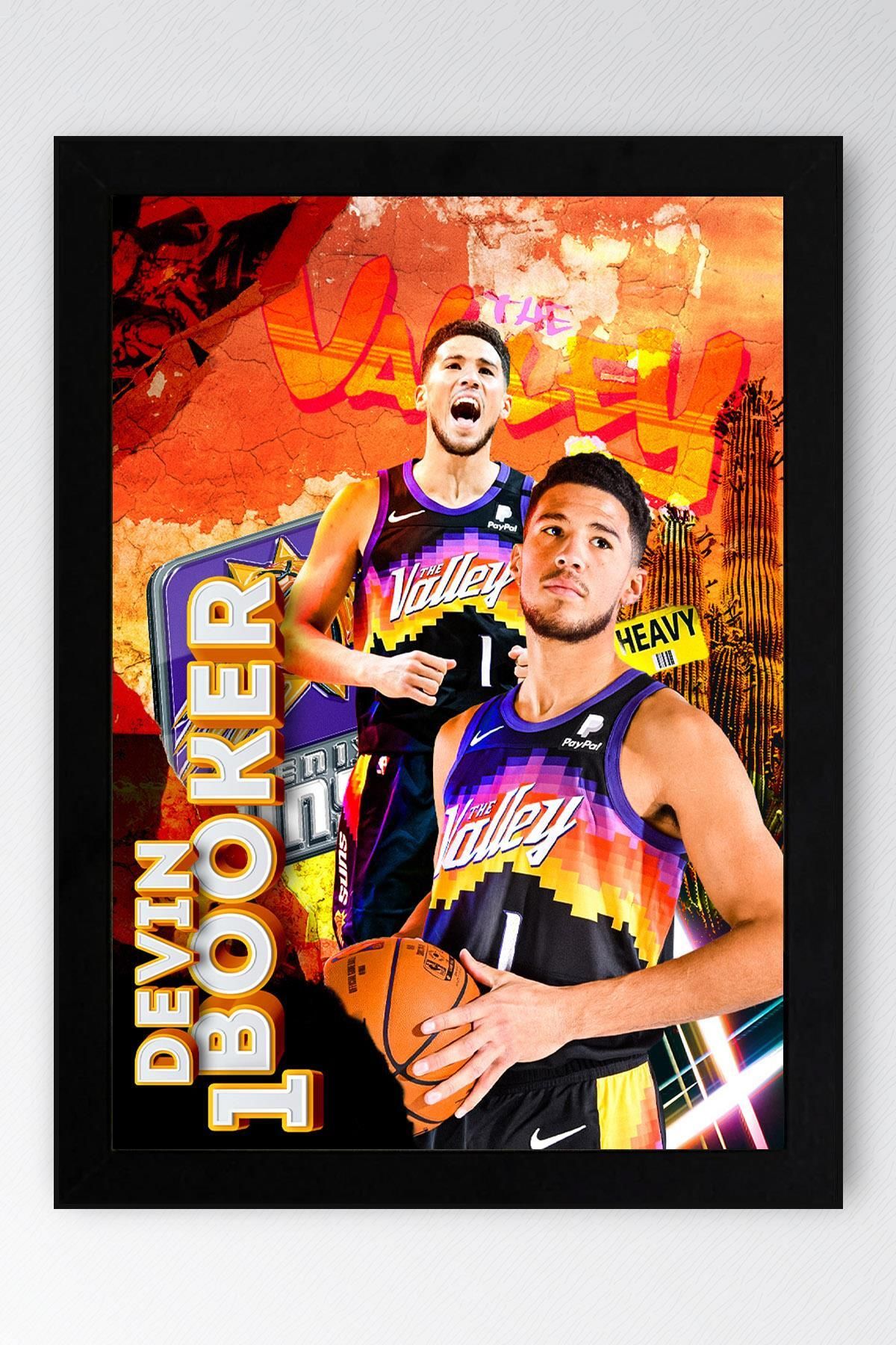 Saturn Devin Booker Çerçeveli Tablo - Basketbol NBA Posteri Tablo