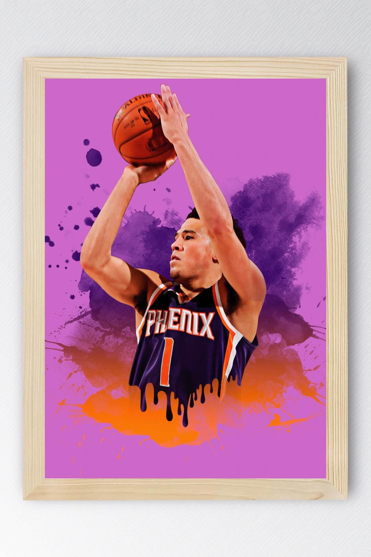 Saturn Devin Booker Çerçeveli Tablo - Basketbol NBA Posteri Tablo