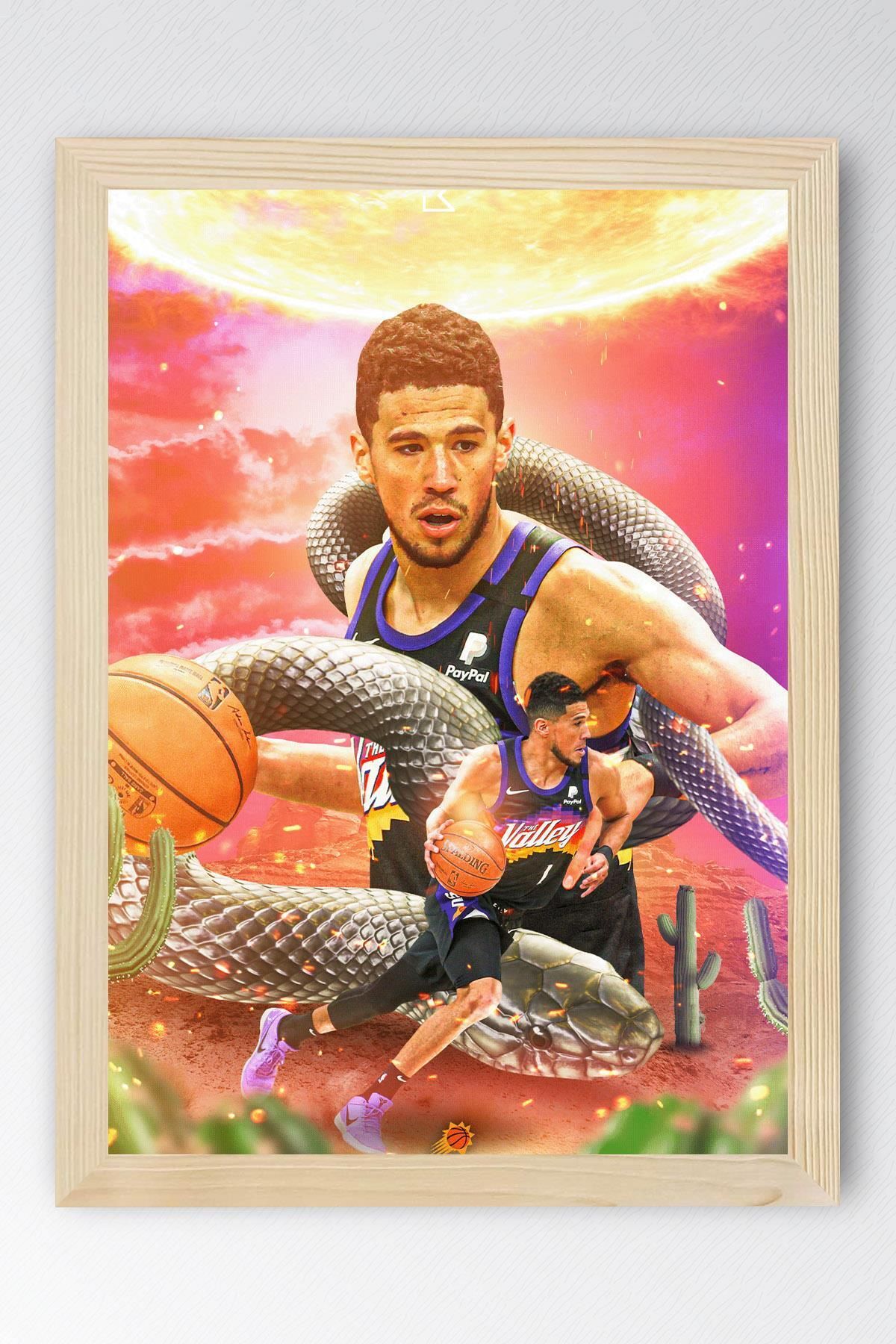 Saturn Devin Booker Çerçeveli Tablo - Basketbol NBA Posteri Tablo