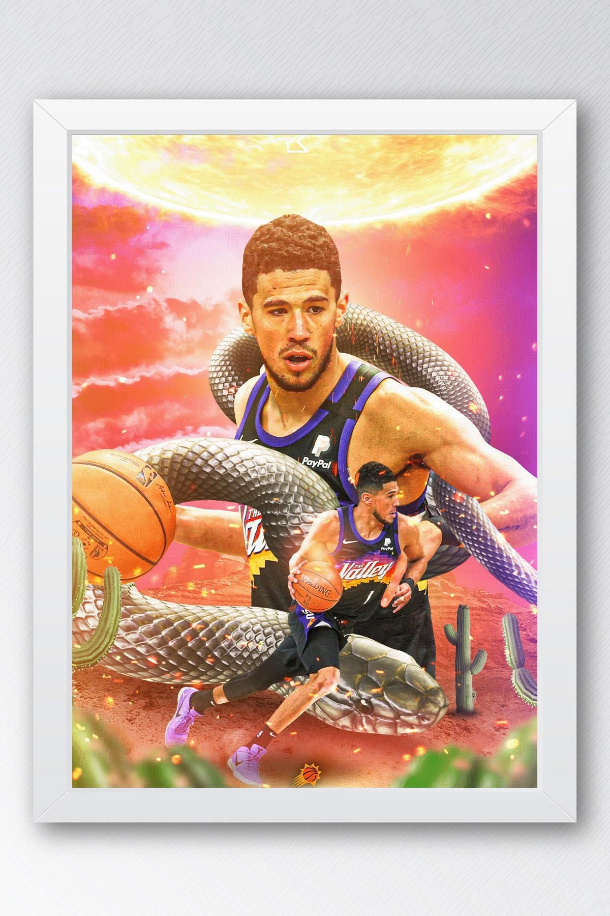 Saturn Devin Booker Çerçeveli Tablo - Basketbol NBA Posteri Tablo