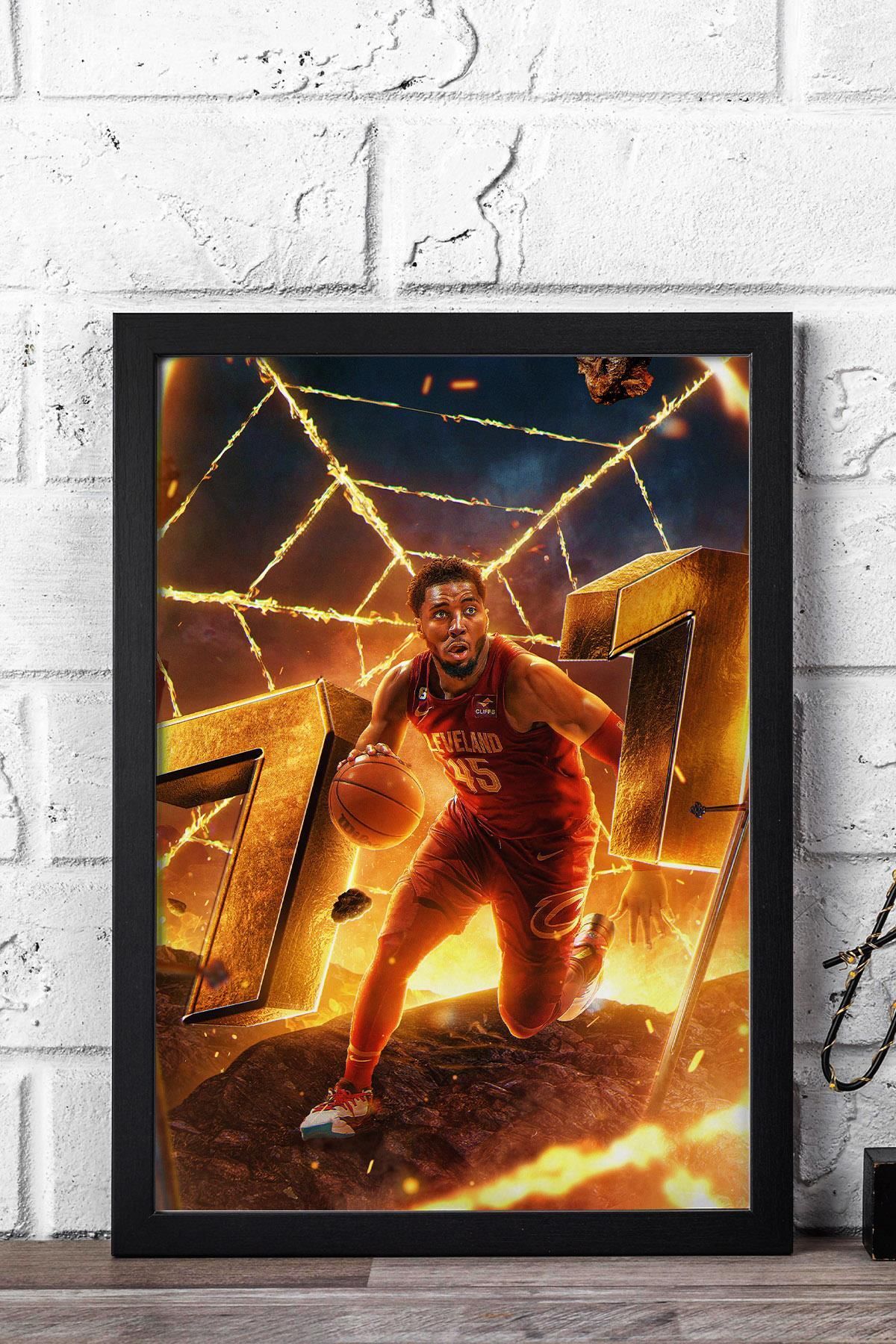 Saturn Donovan Mitchell Çerçeveli Tablo - Basketbol NBA Posteri Tablo