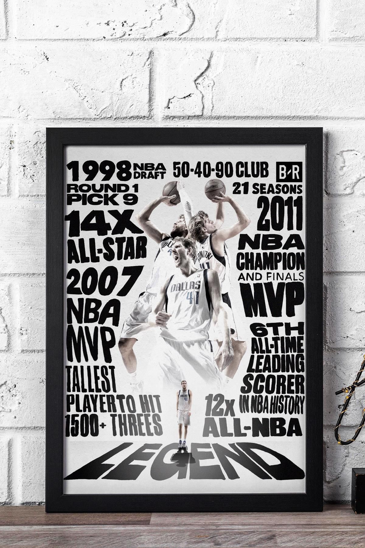 Saturn Dirk Nowitzki Çerçeveli Tablo - Basketbol NBA Posteri Tablo