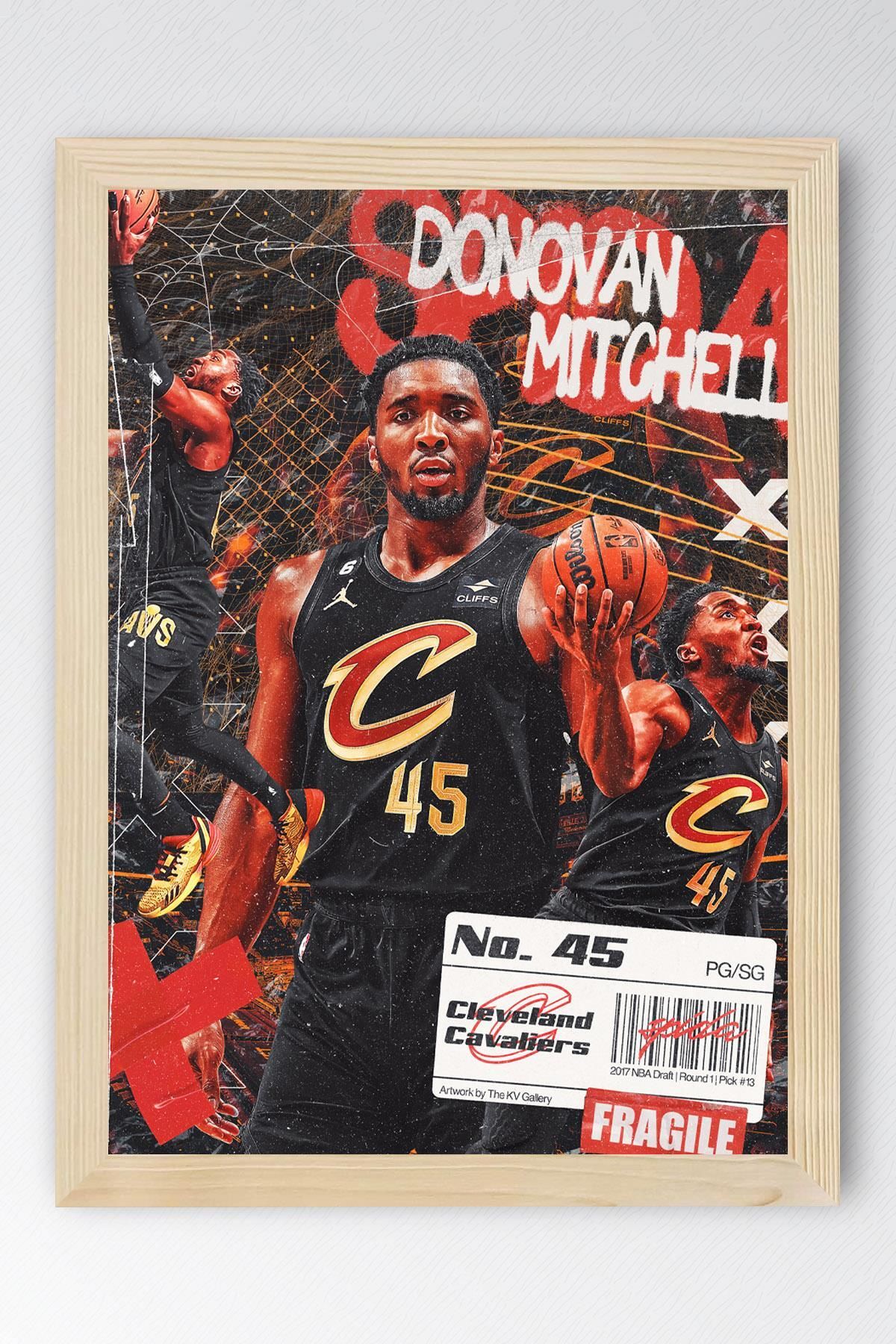 Saturn Donovan Mitchell Çerçeveli Tablo - Basketbol NBA Posteri Tablo