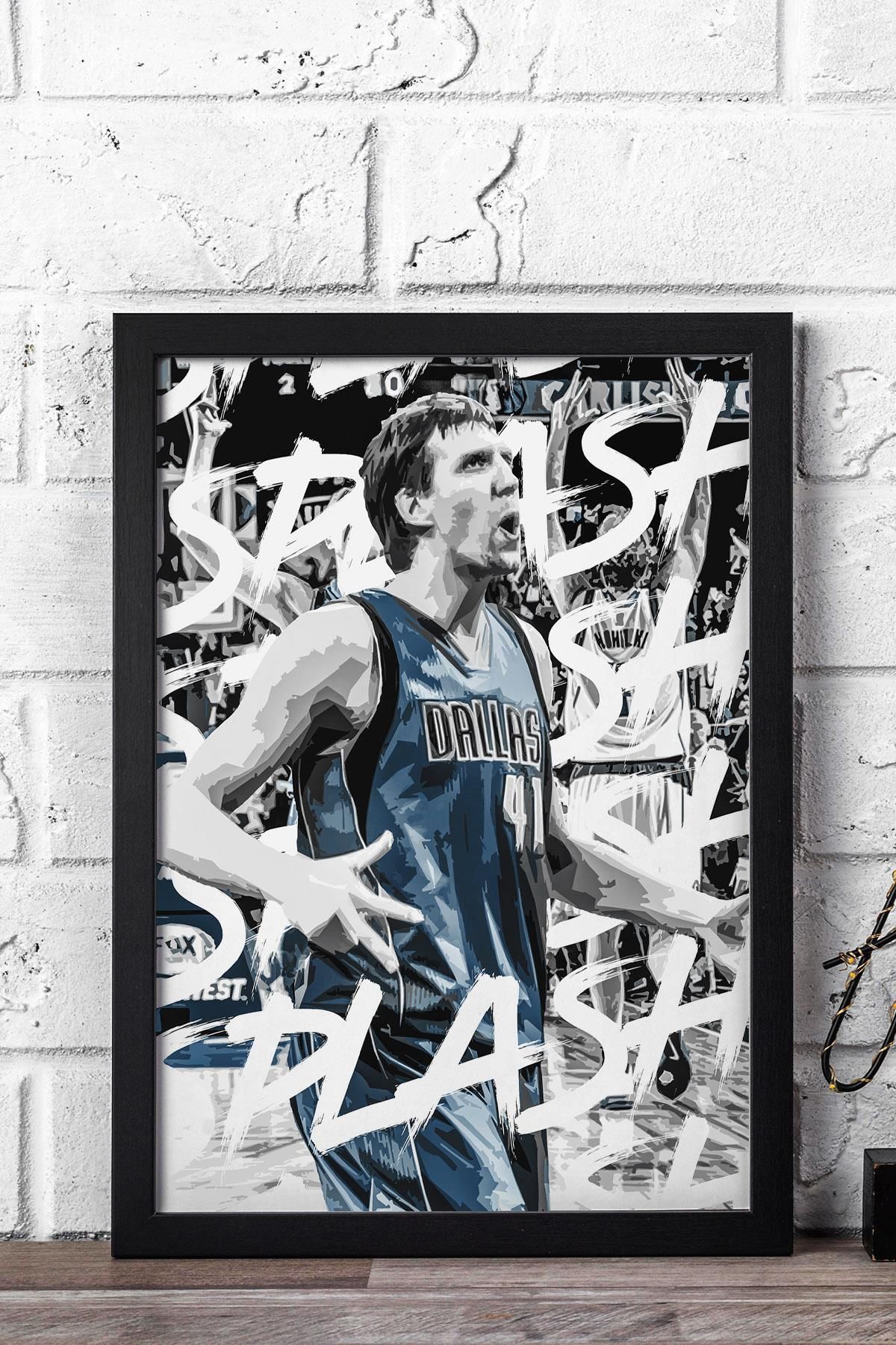 Saturn Dirk Nowitzki Çerçeveli Tablo - Basketbol NBA Posteri Tablo