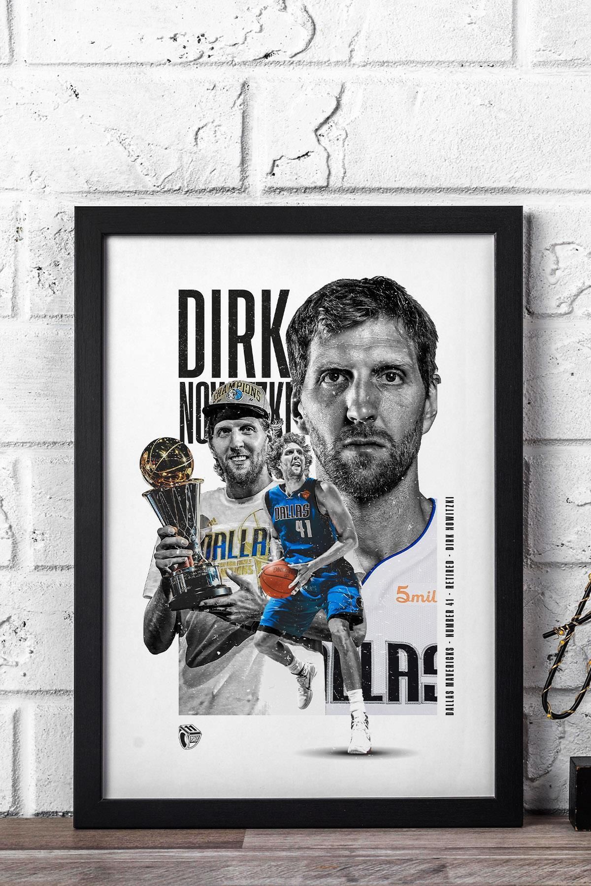 Saturn Dirk Nowitzki Çerçeveli Tablo - Basketbol NBA Posteri Tablo