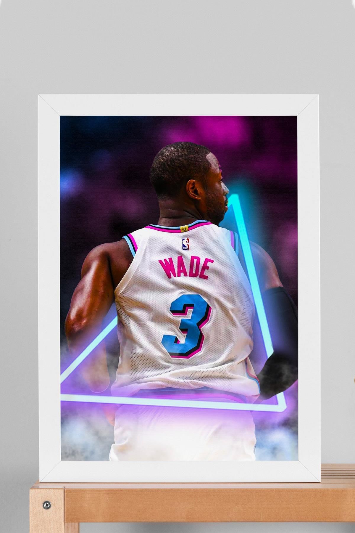 Saturn Dwyane Wade Çerçeveli Tablo - Basketbol NBA Posteri Tablo