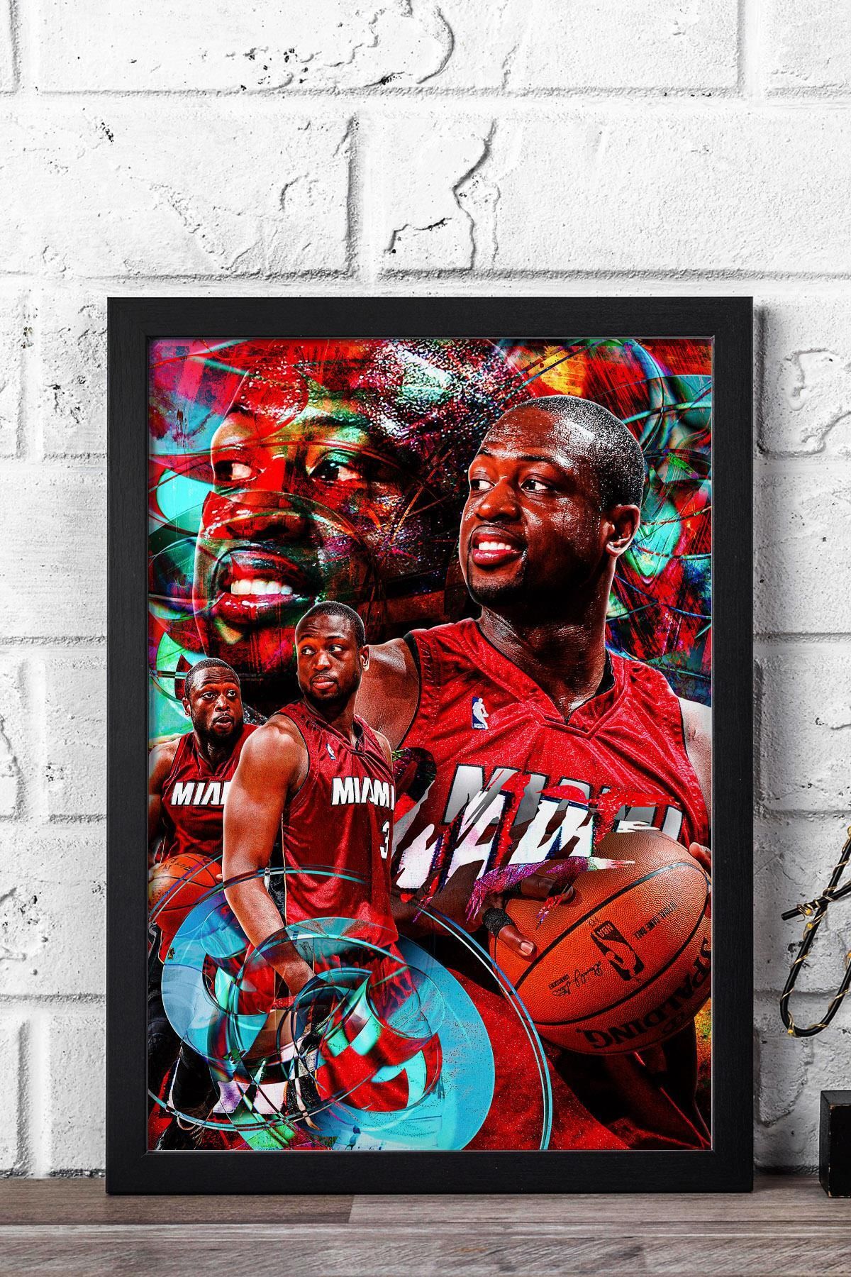 Saturn Dwyane Wade Çerçeveli Tablo - Basketbol NBA Posteri Tablo