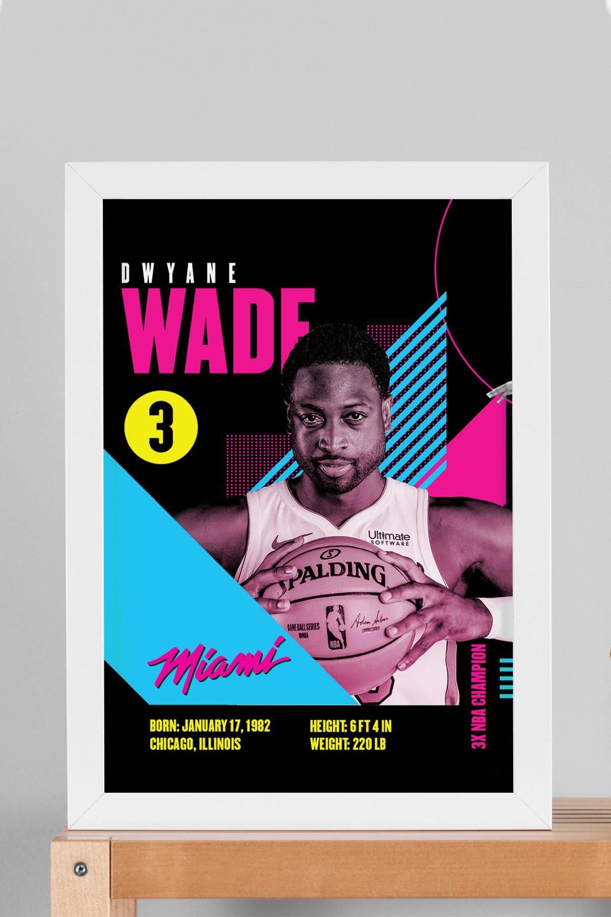 Saturn Dwyane Wade Çerçeveli Tablo - Basketbol NBA Posteri Tablo