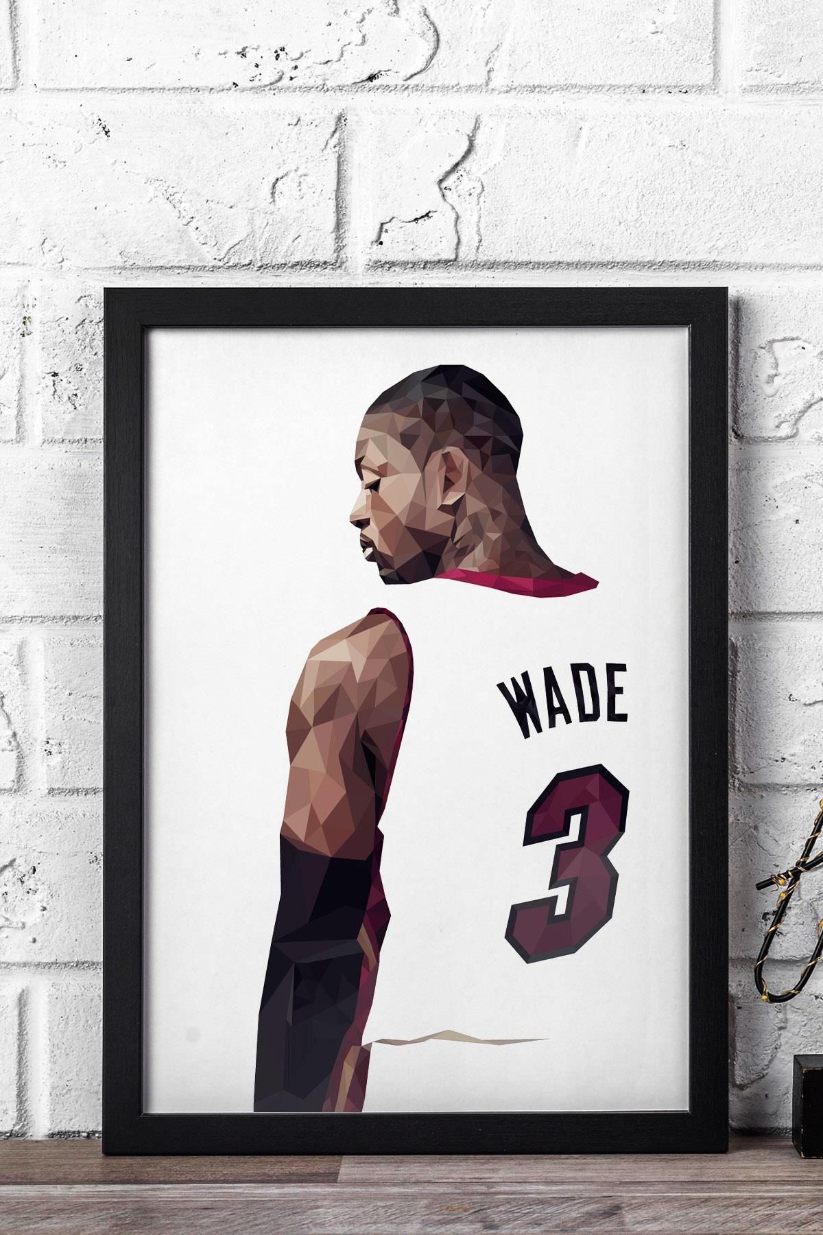 Saturn Dwyane Wade Çerçeveli Tablo - Basketbol NBA Posteri Tablo