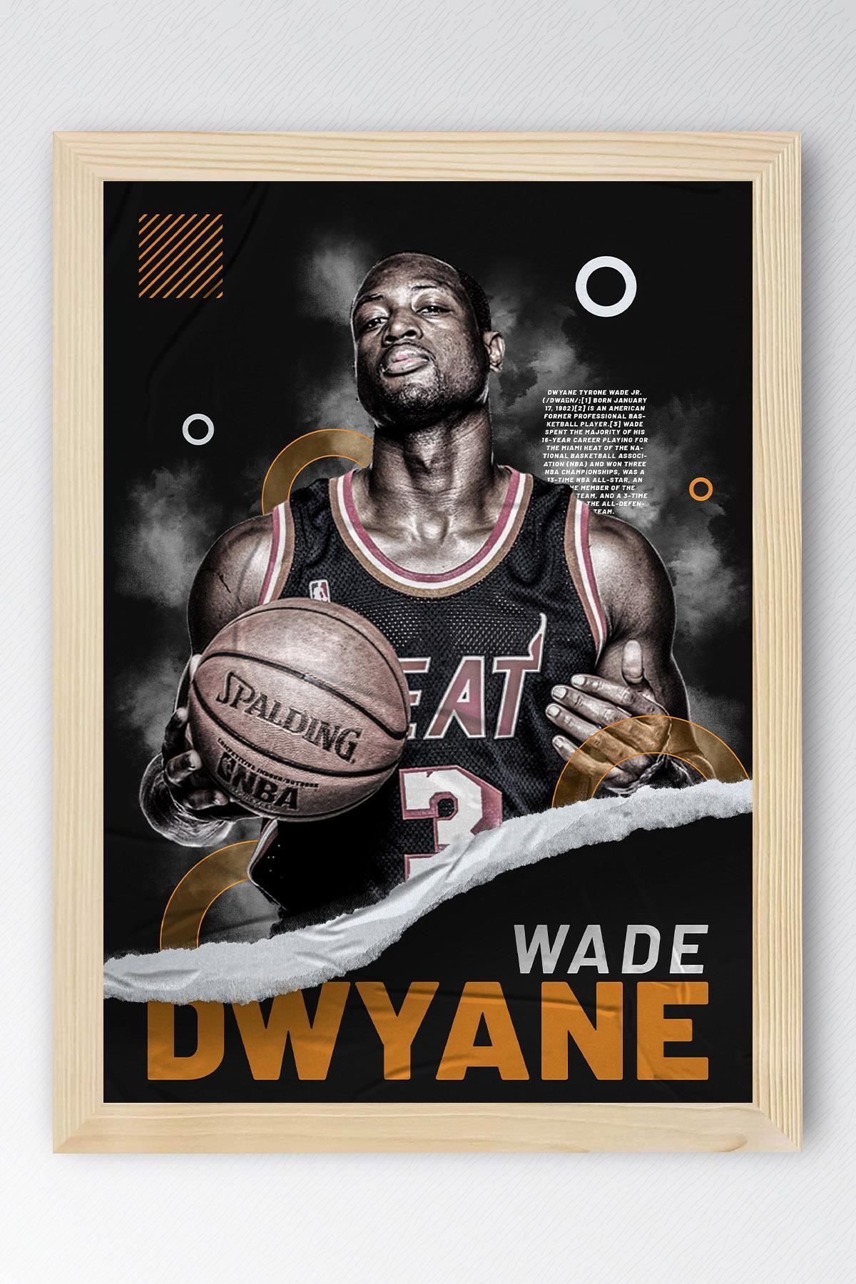 Saturn Dwyane Wade Çerçeveli Tablo - Basketbol NBA Posteri Tablo