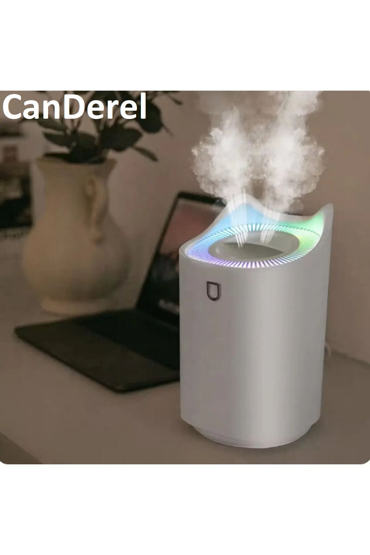 Canderel Hava Nemlendirici Buhar Makinesi Hava Temizleyici 3.3 Litre Işıklı Ambians Kedi Şekilli
