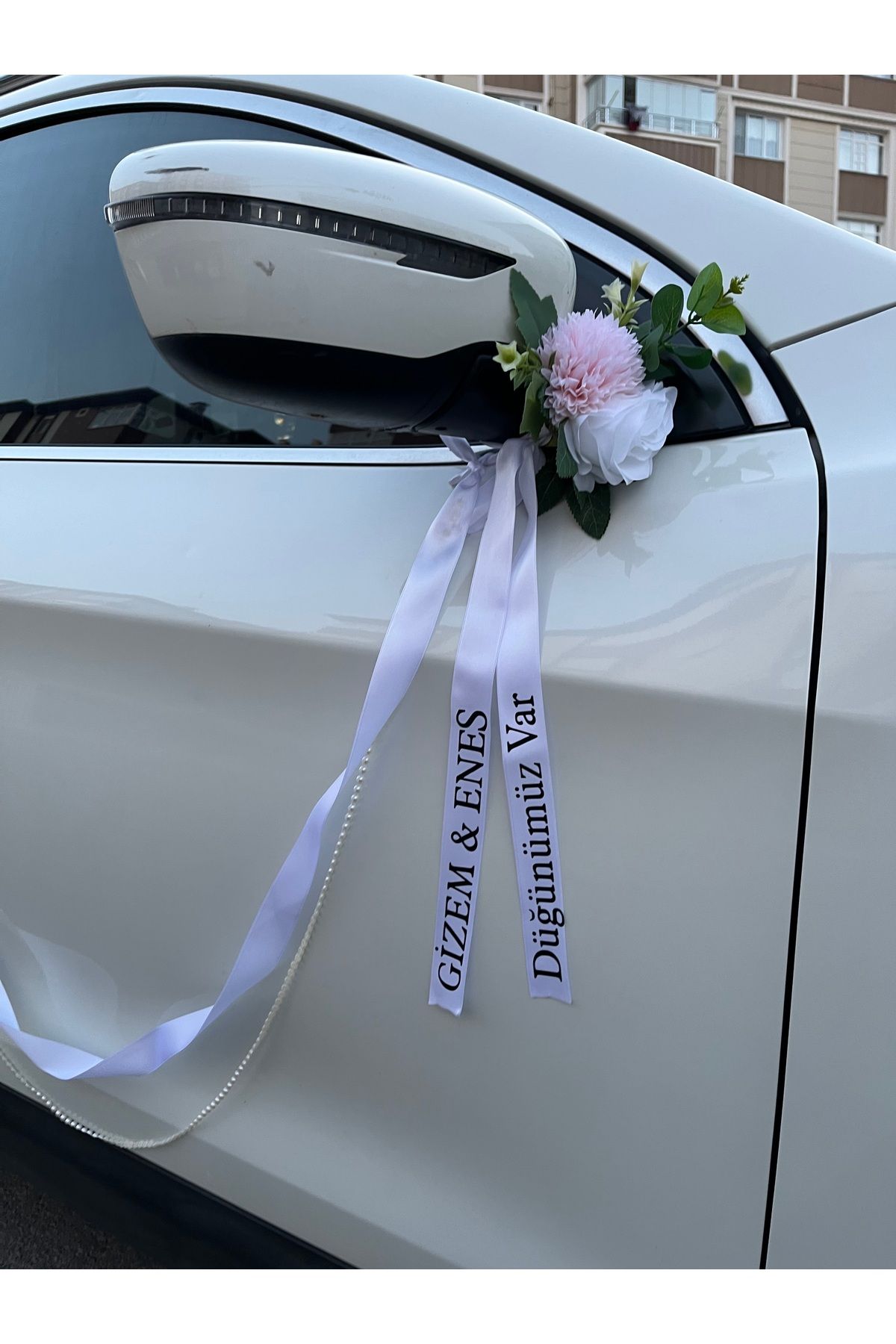 Ebrar Celik VIP HEDIYELIK Gelin arabası süsü , konvoy süsü , isimli kurdele
