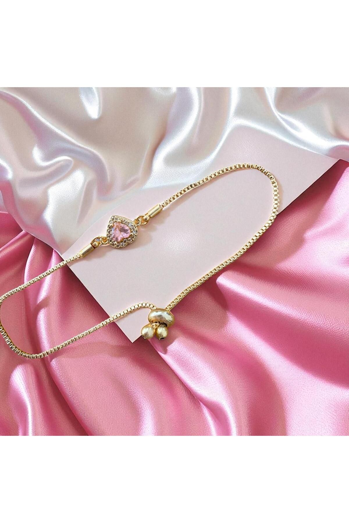 C&On Design 💖 Pembe Kalp Işıltısı Bileklik – Enerjik ve Romantik Şıklık 💖