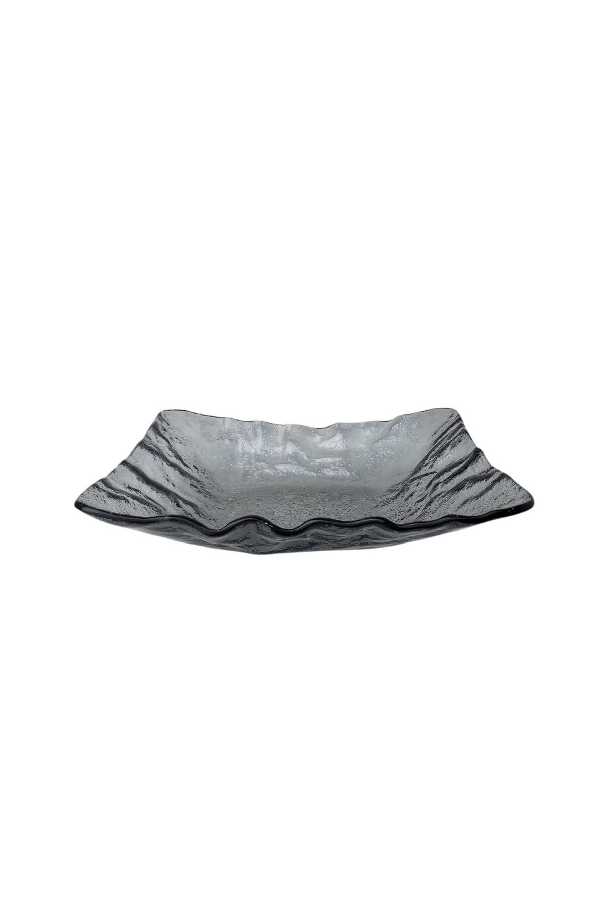 Generic-Luxury serving plate with 3D design made of glass, made in Turkey, large size (32 cm * 26.5 cm * 6 mm) - for the elegance of your tables 2