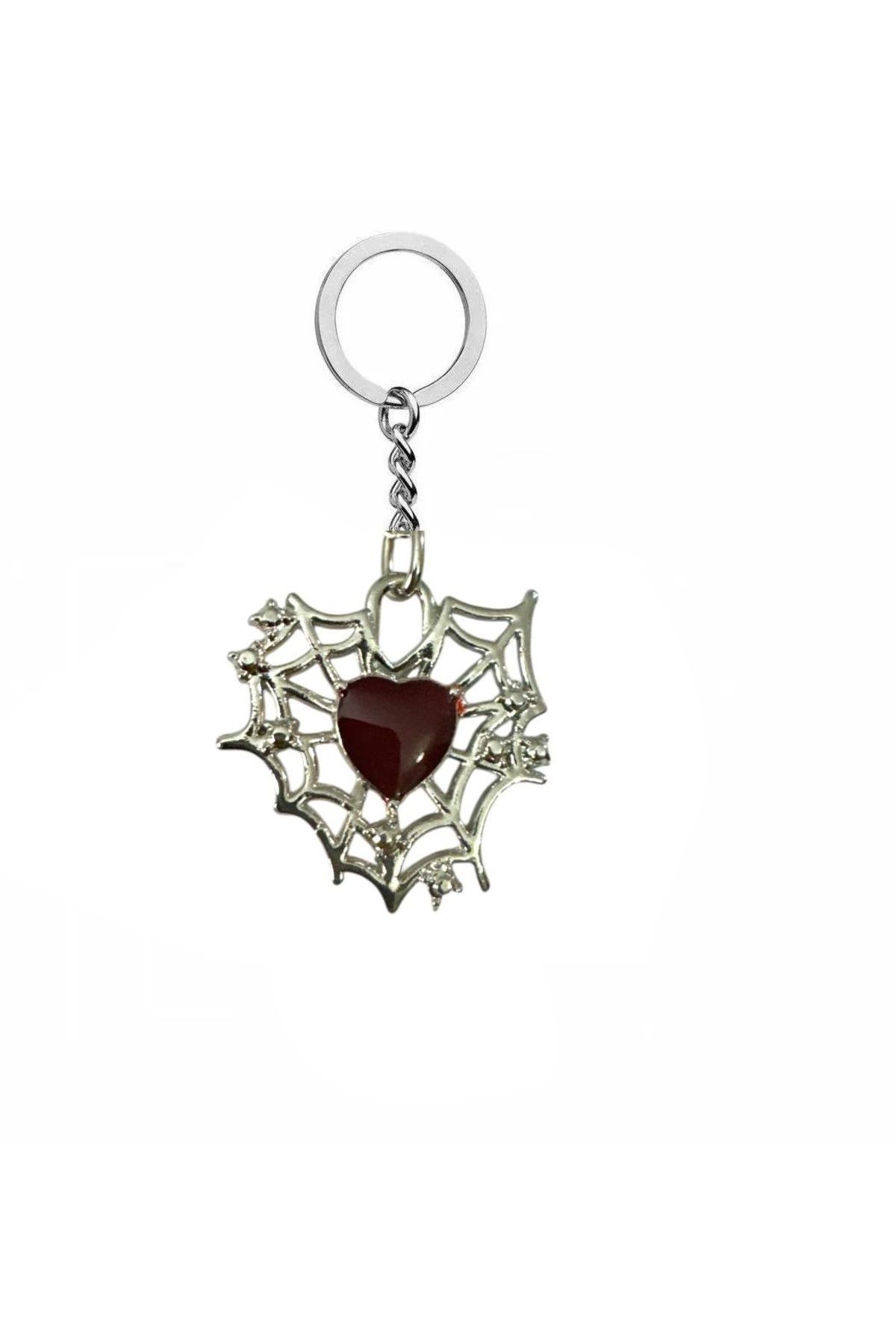 Herşey Nota RedStone Heart Spider Figürlü Unisex Anahtarlık – Cesur ve Şık Aksesuar