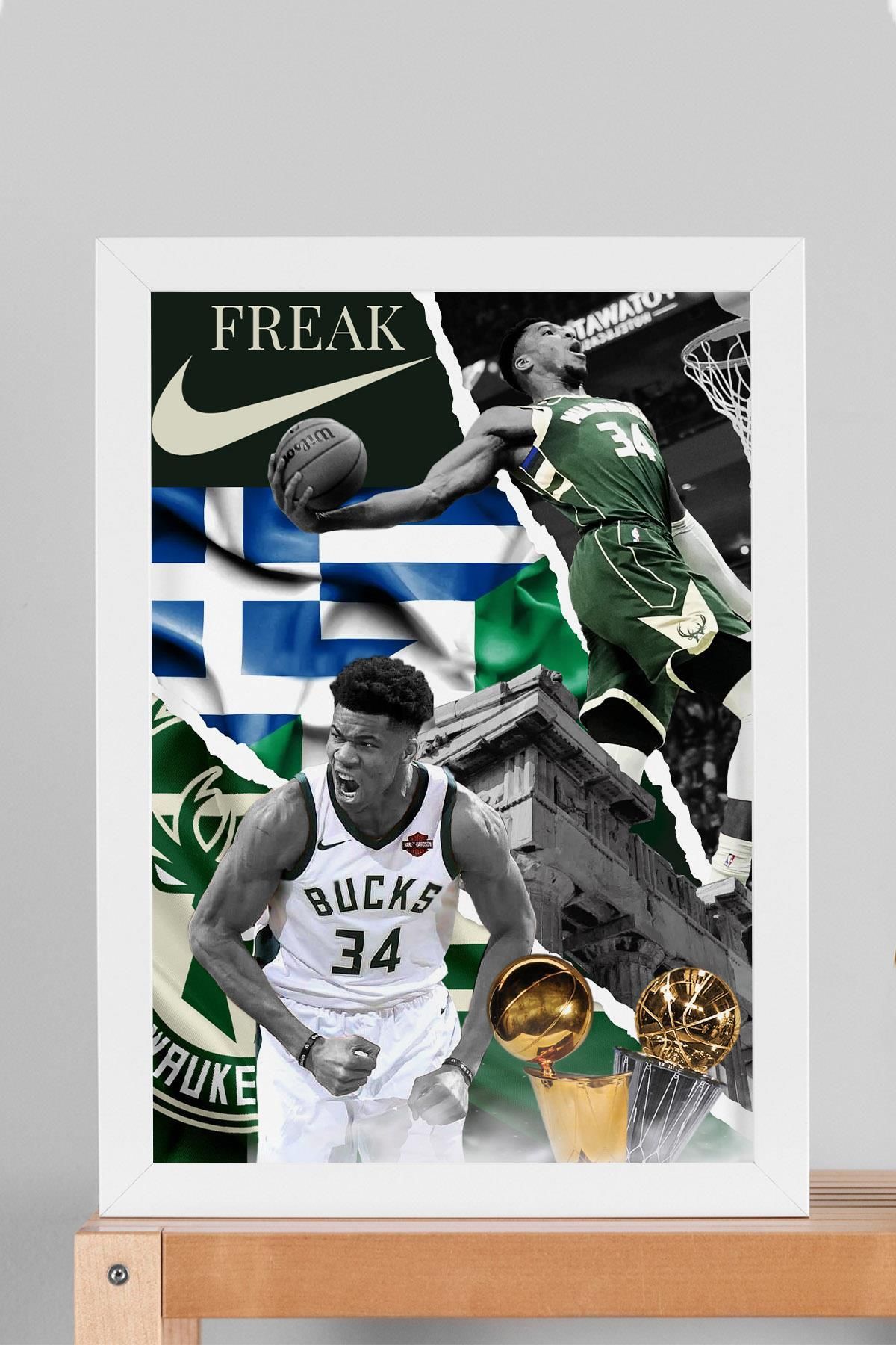 Saturn Giannis Antetokounmpo Çerçeveli Tablo - Basketbol NBA Posteri Tablo